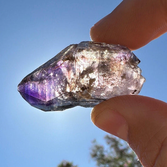 Shangaan Amethyst Scepter Crystal, Twin Quartz, Amethyst Scepter, Zimbabwe, Reiki Healing, 17.14 Grams