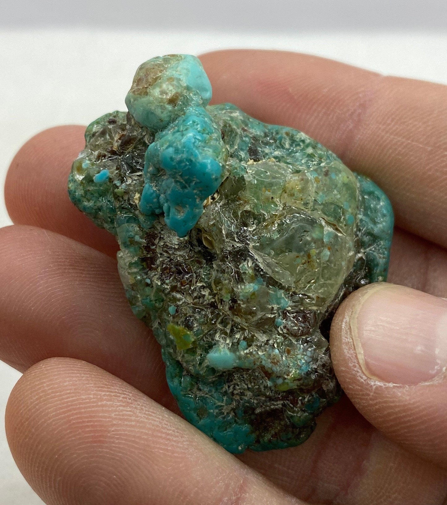 Beautiful High Quality Kingman Turquoise, Nugget, Ithaca Peak, Rock Collection, Reiki, Arizona, Arizona Turquoise, 19.77 grams|98.85 carats