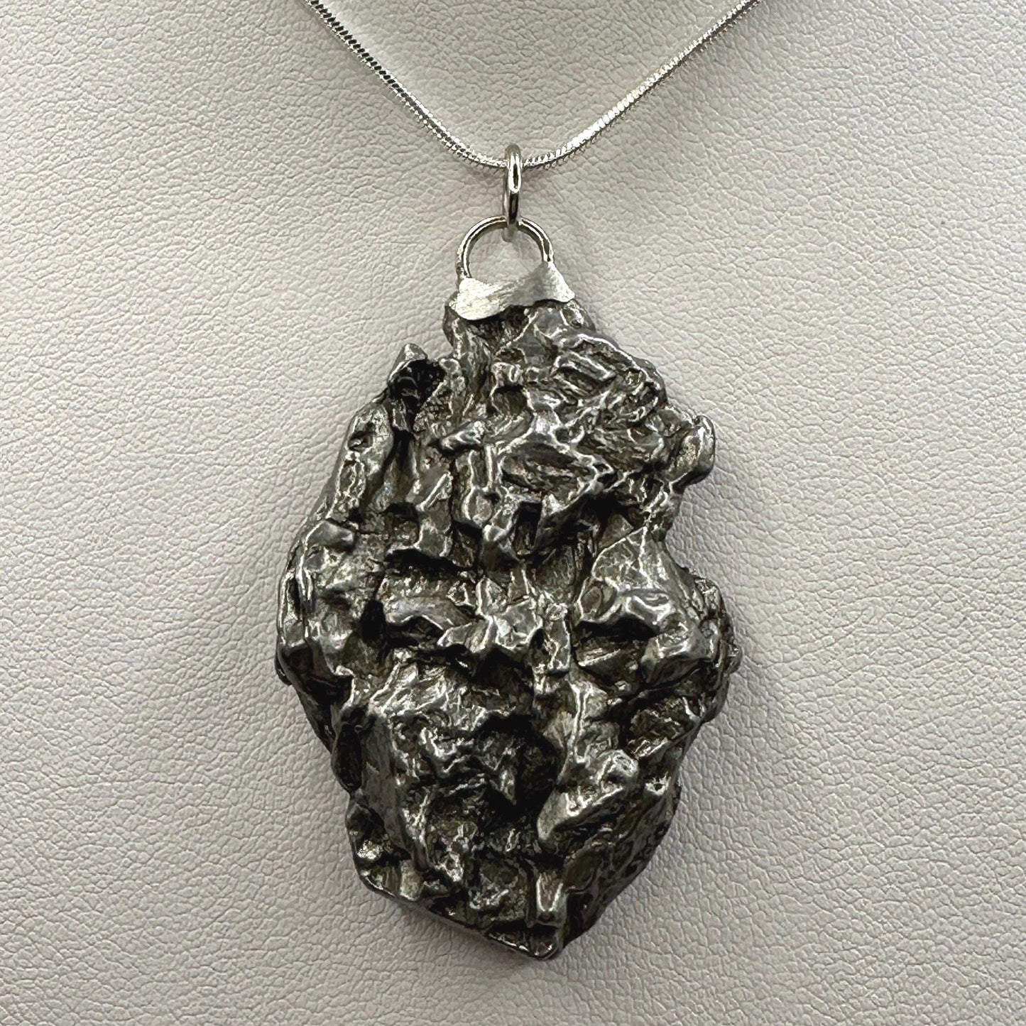 Beautiful Meteorite Campo del Cielo Pendant 44.61 Grams, Astronomy Gift, Authentic Meteorite, Meteorite Jewelry, Meteorite Pendant, COA