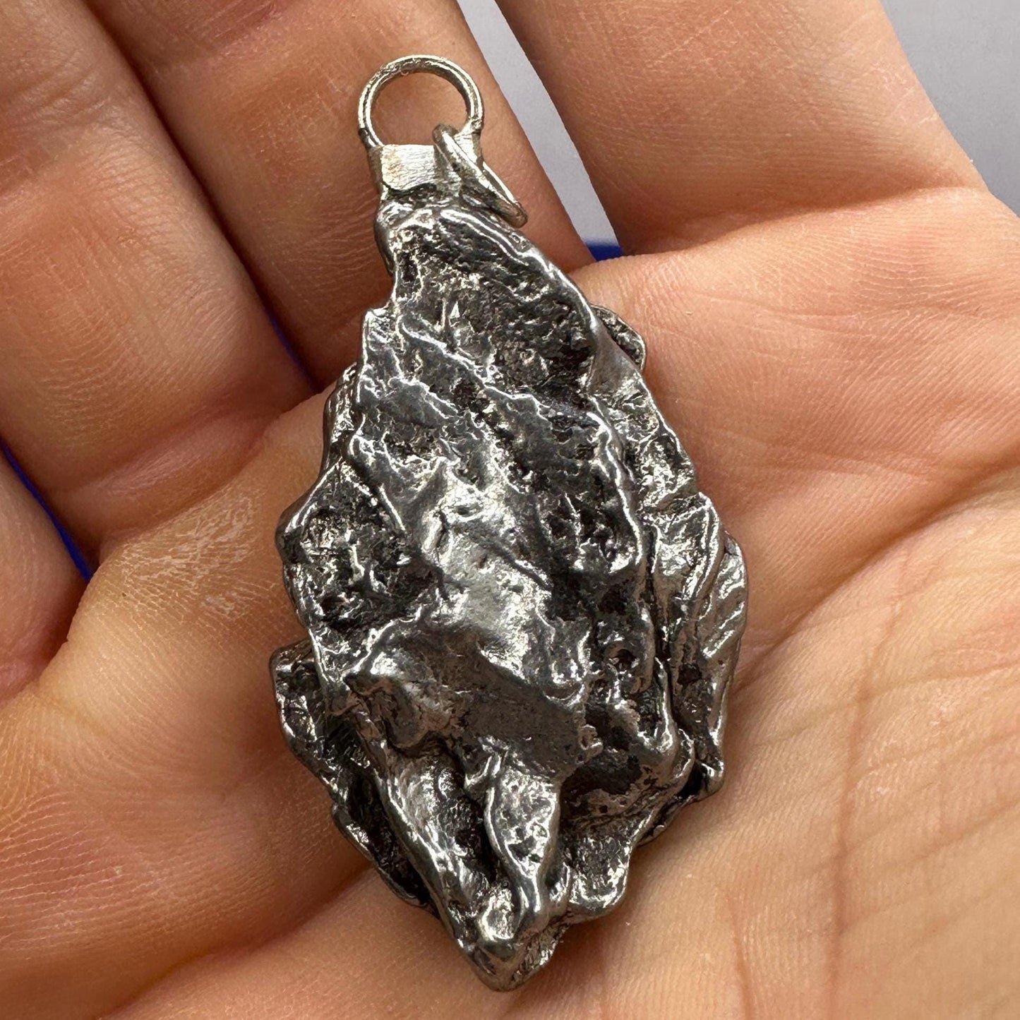 Beautiful Meteorite Campo del Cielo Pendant 32.20 Grams, Astronomy Gift, Authentic Meteorite, Meteorite Jewelry, Meteorite Pendant, COA