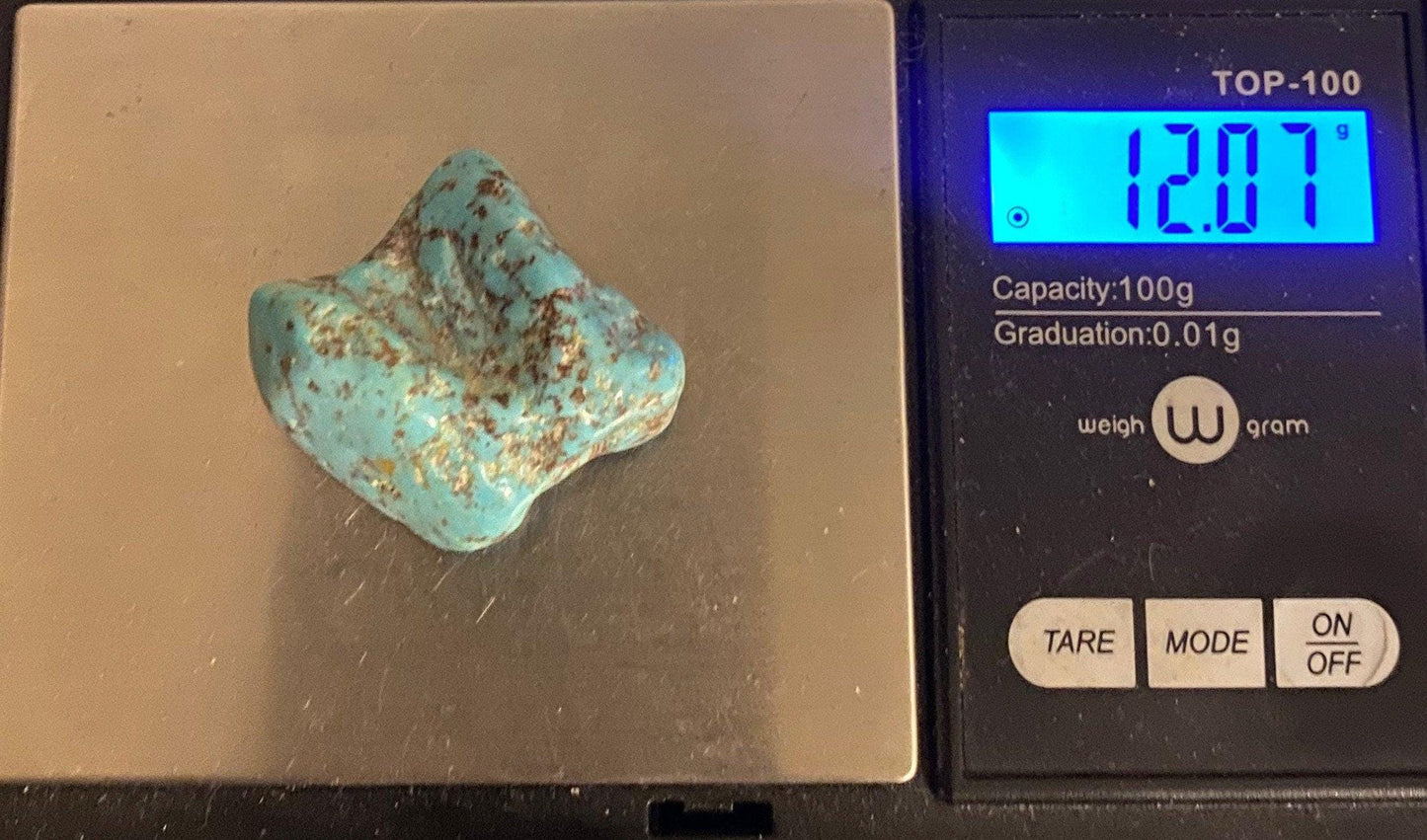 Beautiful High Quality Kingman Turquoise, Nugget, Ithaca Peak, Rock Collection, Reiki, Arizona, Arizona Turquoise, 12.07 grams|60.35 carats