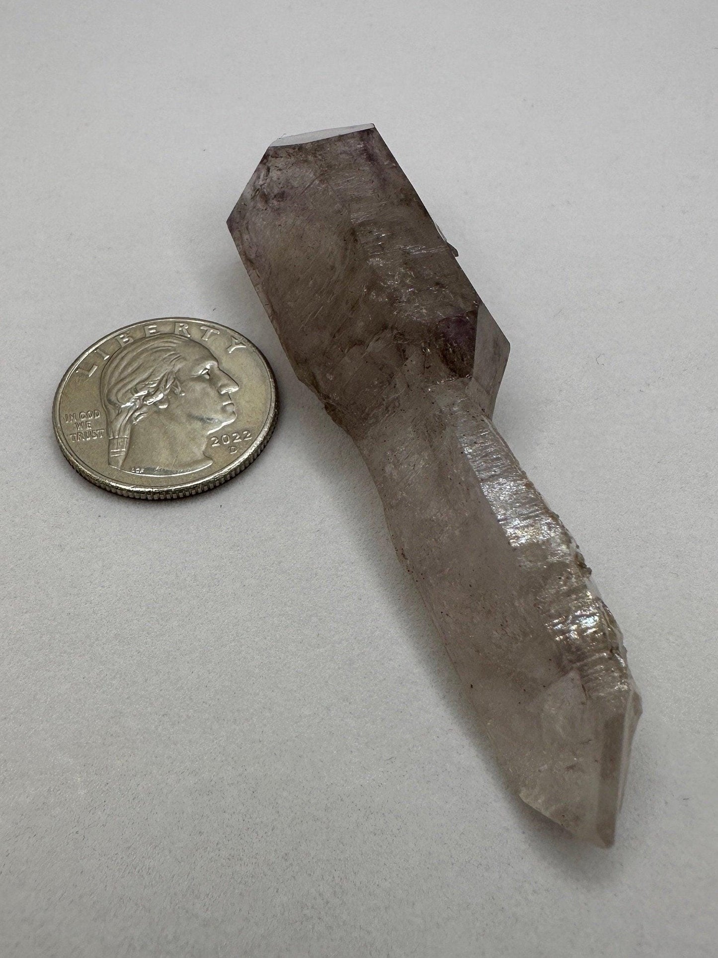 Shangaan Amethyst Scepter Crystal, Twin Quartz, Amethyst Scepter, Zimbabwe, Reiki Healing, 37.99 Grams