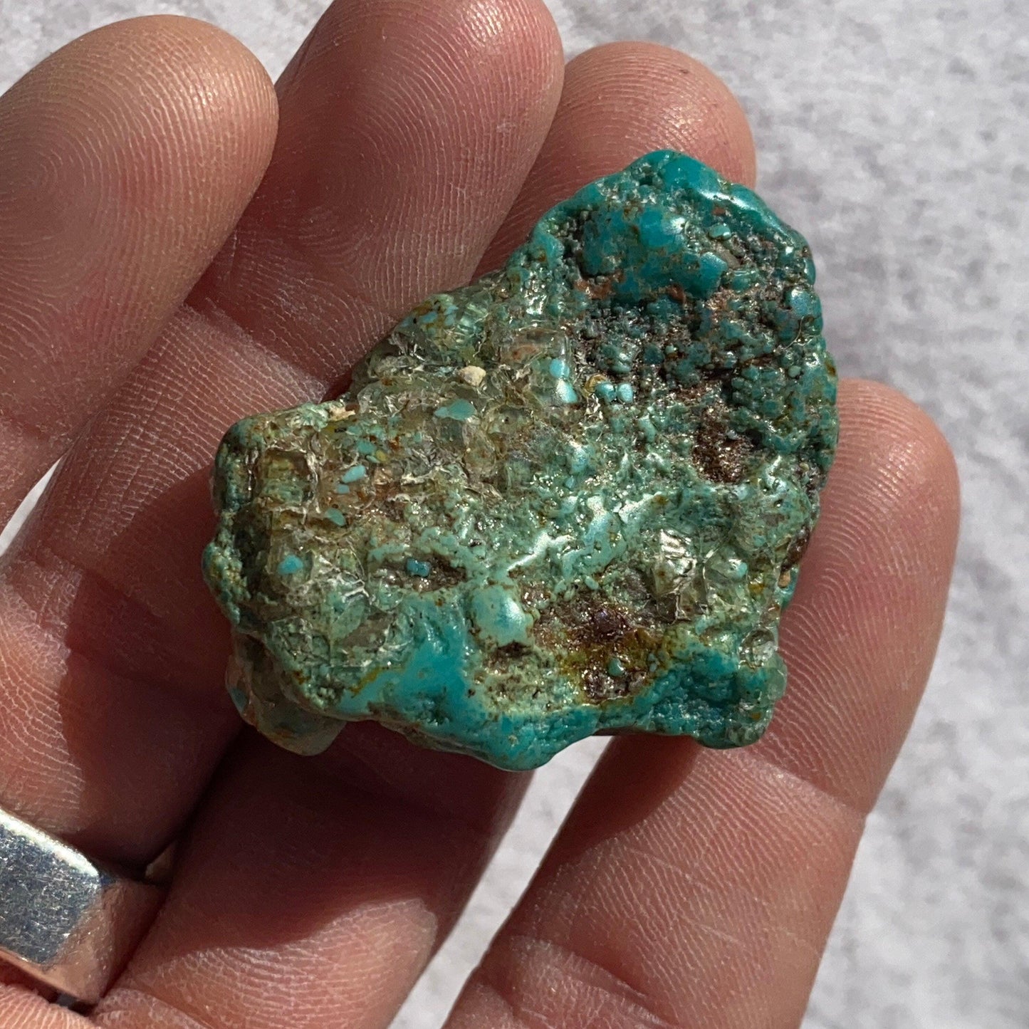 Beautiful High Quality Kingman Turquoise, Nugget, Ithaca Peak, Rock Collection, Reiki, Arizona, Arizona Turquoise, 19.77 grams|98.85 carats