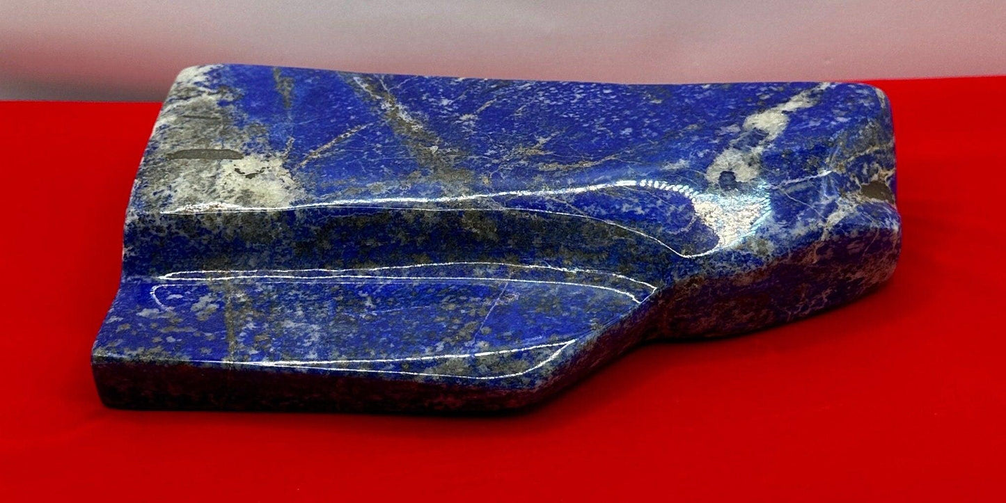 Beautiful High Quality Lapis Lazuli Stone Slab, Rock Collection, Home Decor, Reiki, Throat Chakra, Energy Work, 3 lbs 3.0 ounces