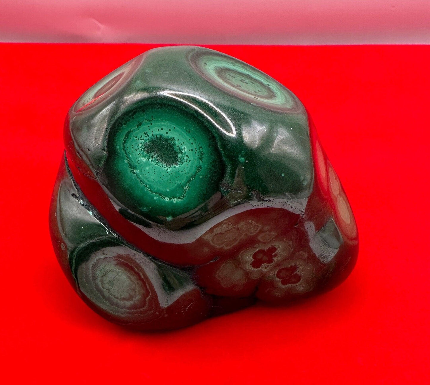 Polished Malachite Formation, Malachite Paperweight, Malachite Centerpiece, Heart Chakra, Excellent Quality, Protection, 620 grams