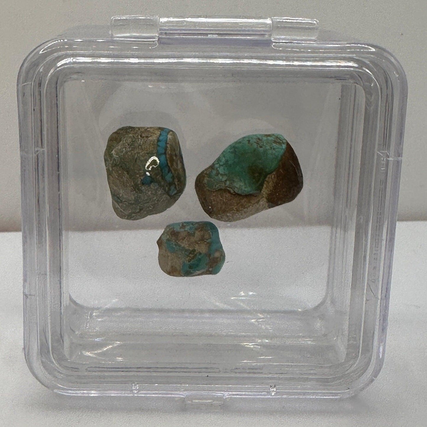 Beautiful Nevada #8 Turquoise Nuggets, Lot of Three, Number Eight, Turquoise, Nevada Turquoise, 12.25 grams|61.25 carats total weight