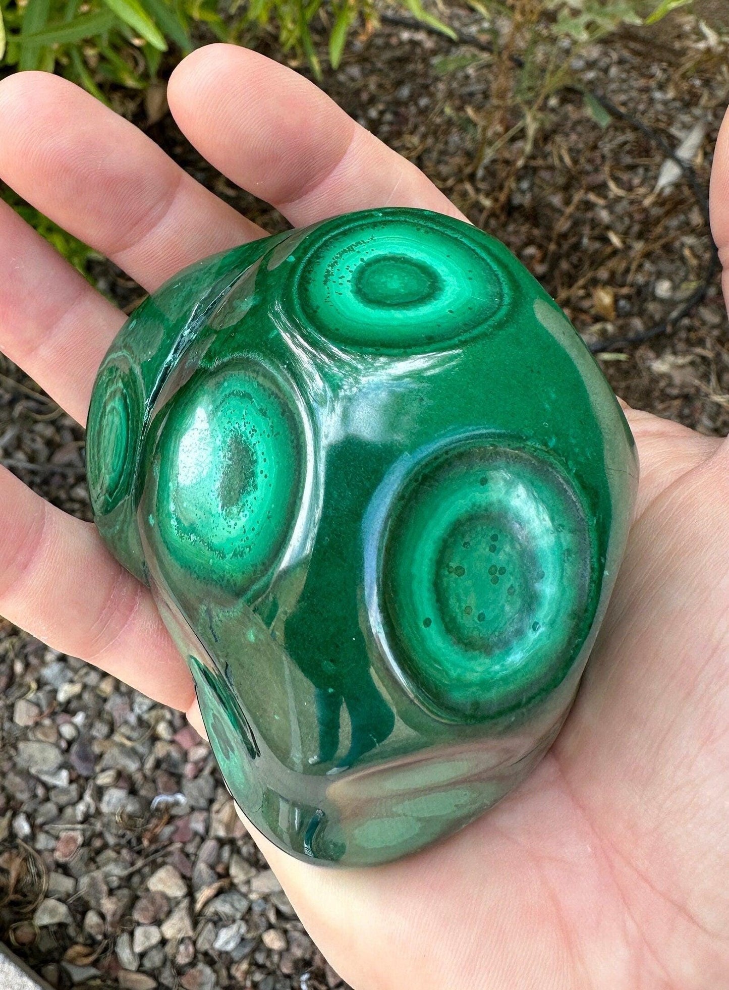 Polished Malachite Formation, Malachite Paperweight, Malachite Centerpiece, Heart Chakra, Excellent Quality, Protection, 620 grams