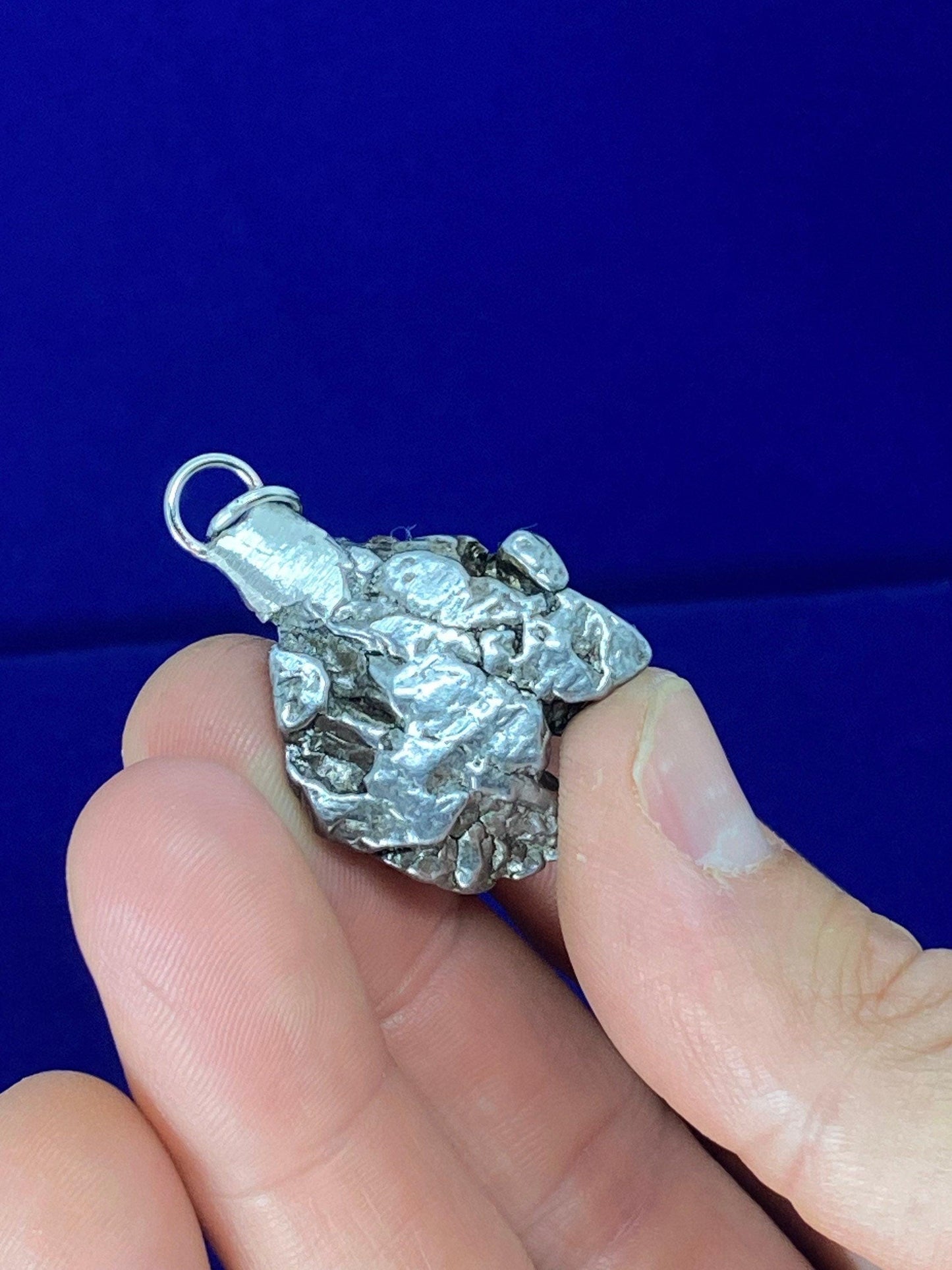 Rare Meteorite Campo del Cielo Pendant 22.36 grams, Beautiful and unique meteorite formation, a gift from the cosmos