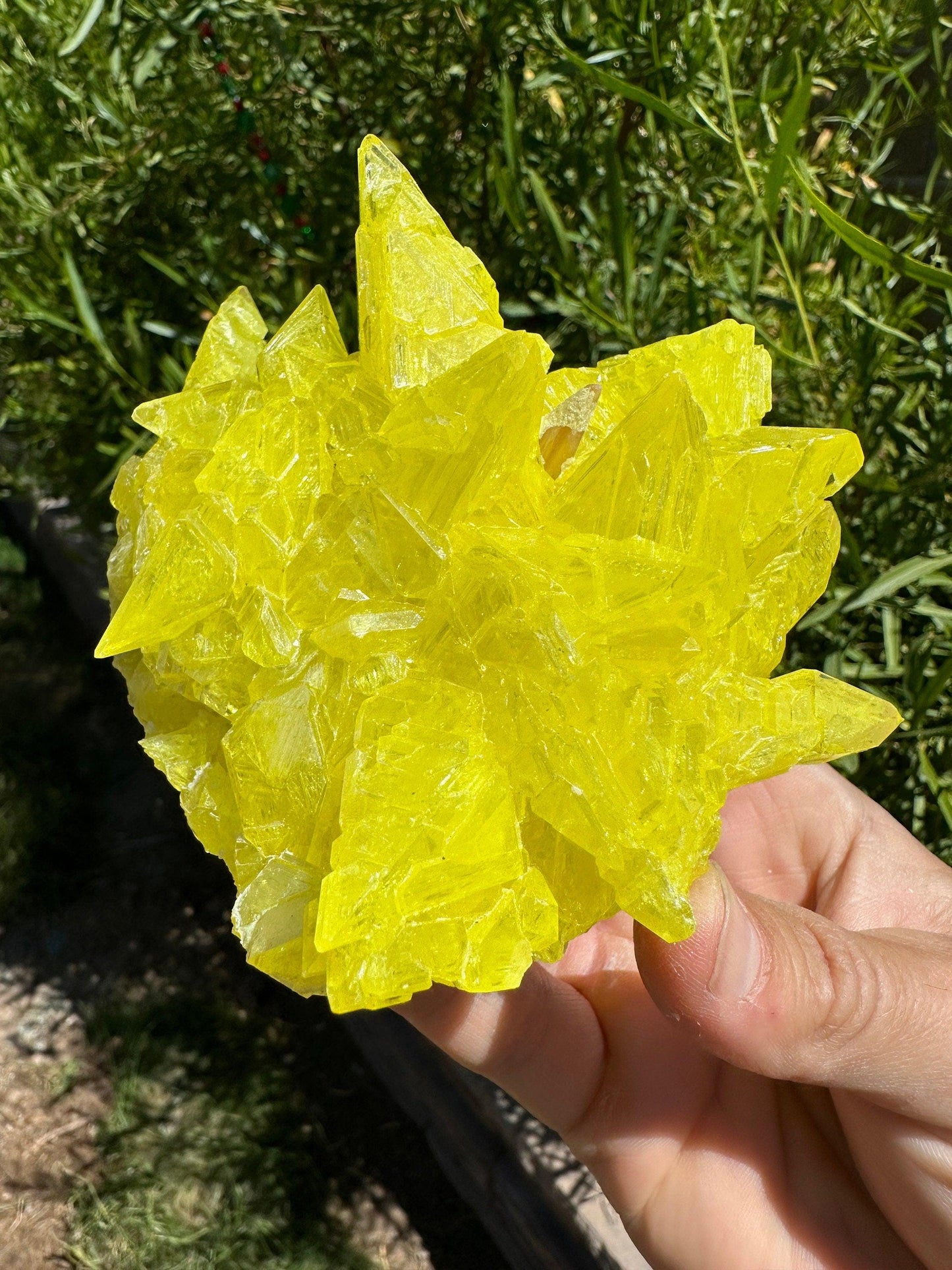 Beautiful Large Top Grade Sulfur Crystal, Sulfer Crystal Specimen, Yellow Crystal, Creativity, Spiked Sulfur Crystal, 15.1 ounces