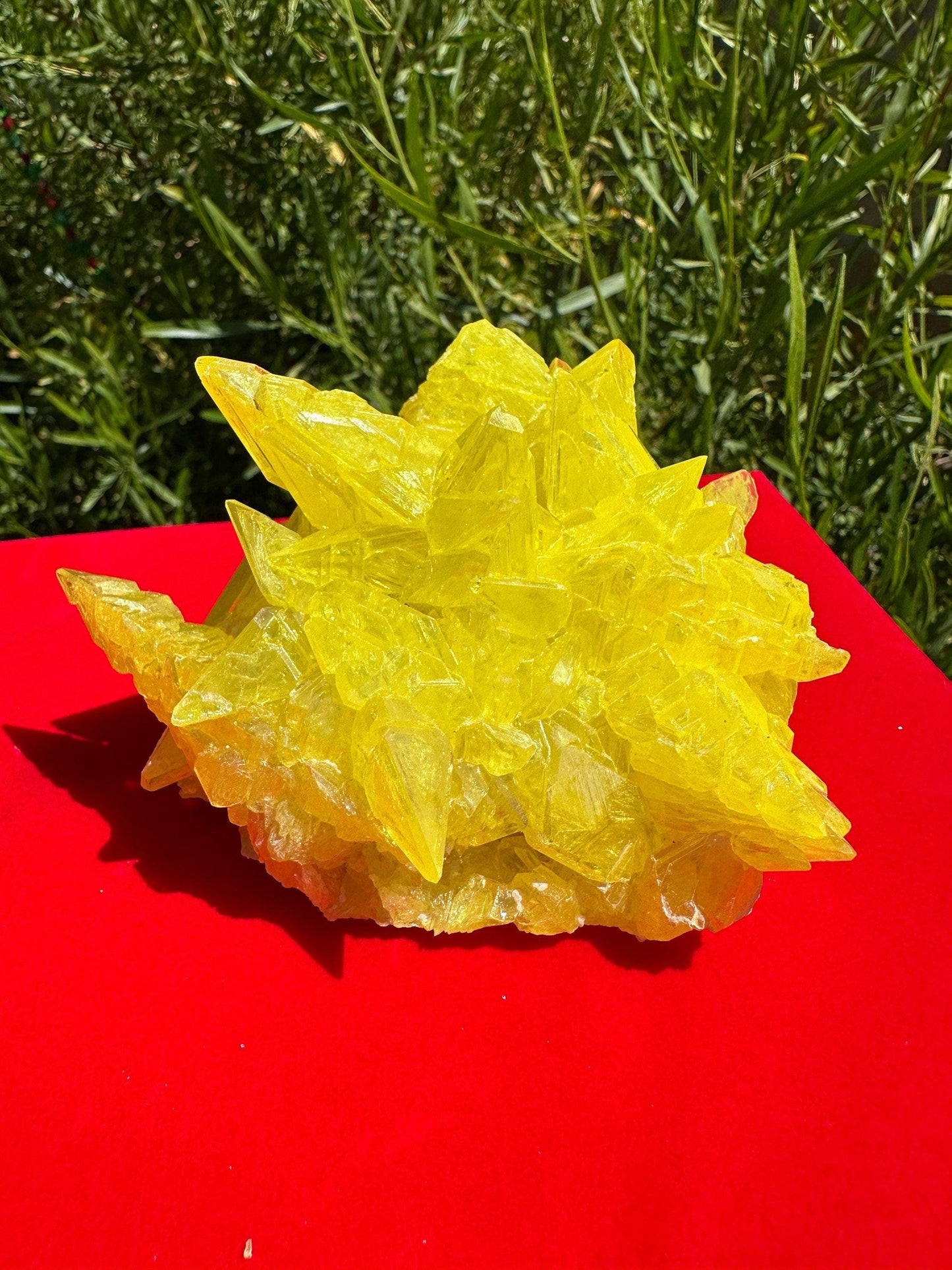 Beautiful Large Top Grade Sulfur Crystal, Sulfer Crystal Specimen, Yellow Crystal, Creativity, Spiked Sulfur Crystal, 15.1 ounces