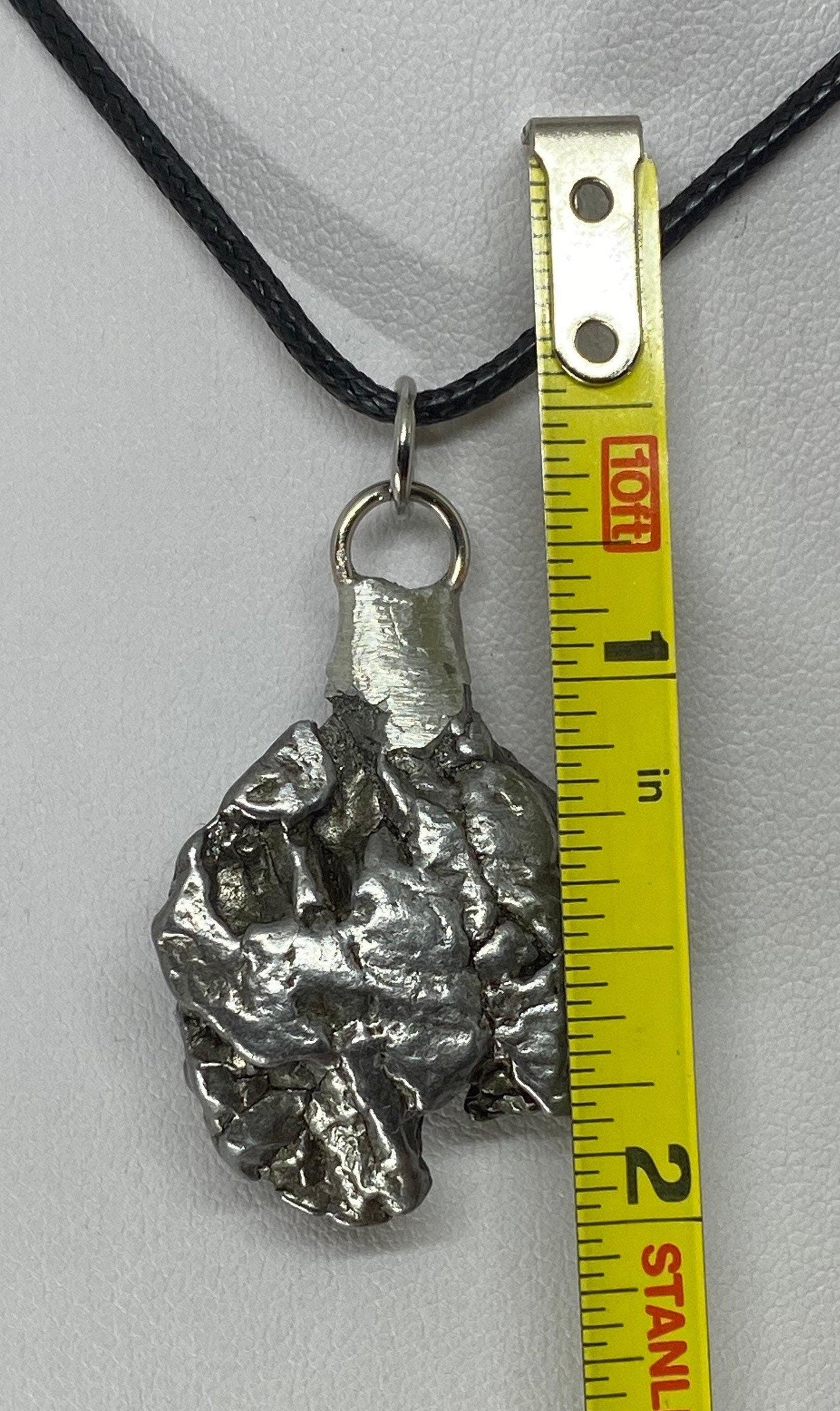 Campo del Cielo Meteorite Pendant: Authentic Iron Meteorite Jewelry, Space Gift, 22.36 grams