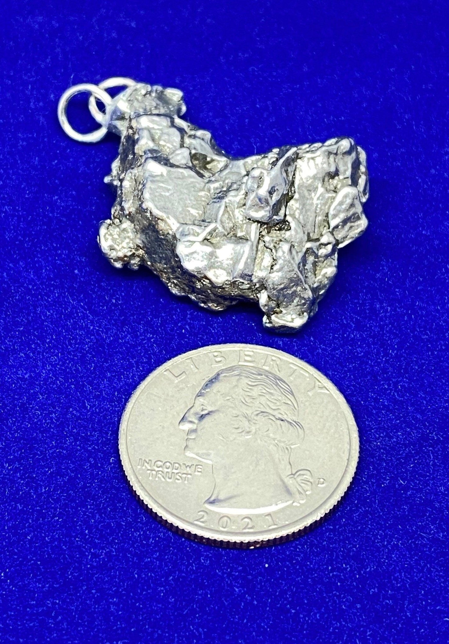 Rare Meteorite Campo del Cielo Pendant 29.07 grams, Beautiful and unique meteorite formation, a gift from the cosmos