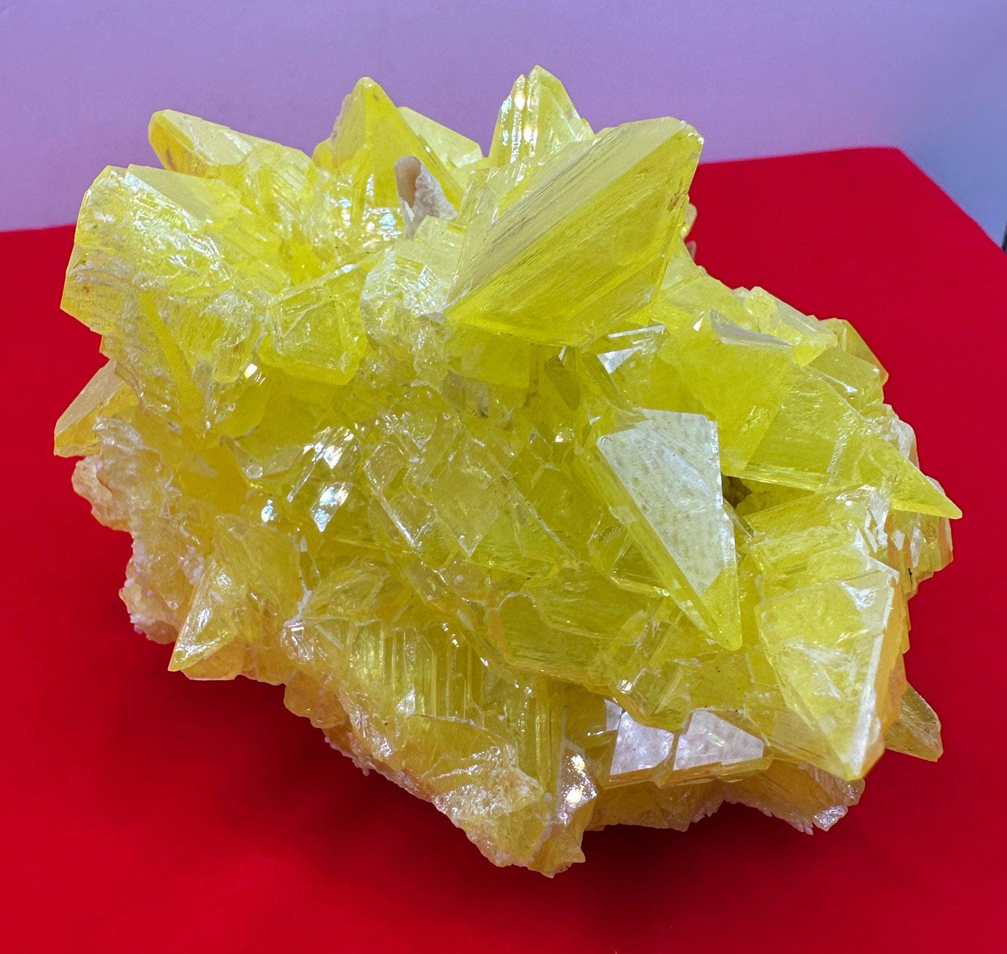 Beautiful Large Top Grade Sulfur Crystal, Sulfer Crystal Specimen, Yellow Crystal, Creativity, Spiked Sulfur Crystal, 15.1 ounces