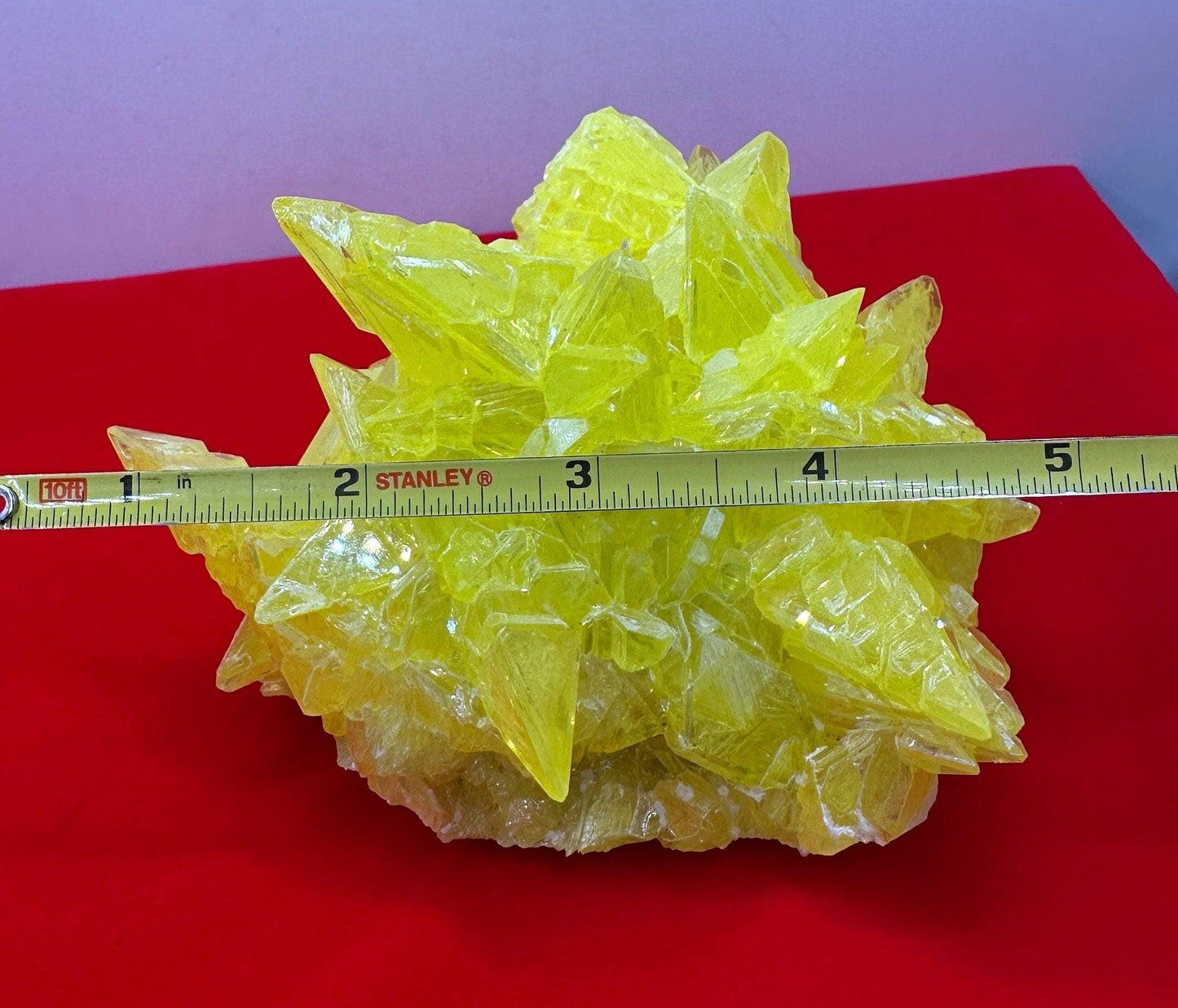 Beautiful Large Top Grade Sulfur Crystal, Sulfer Crystal Specimen, Yellow Crystal, Creativity, Spiked Sulfur Crystal, 15.1 ounces