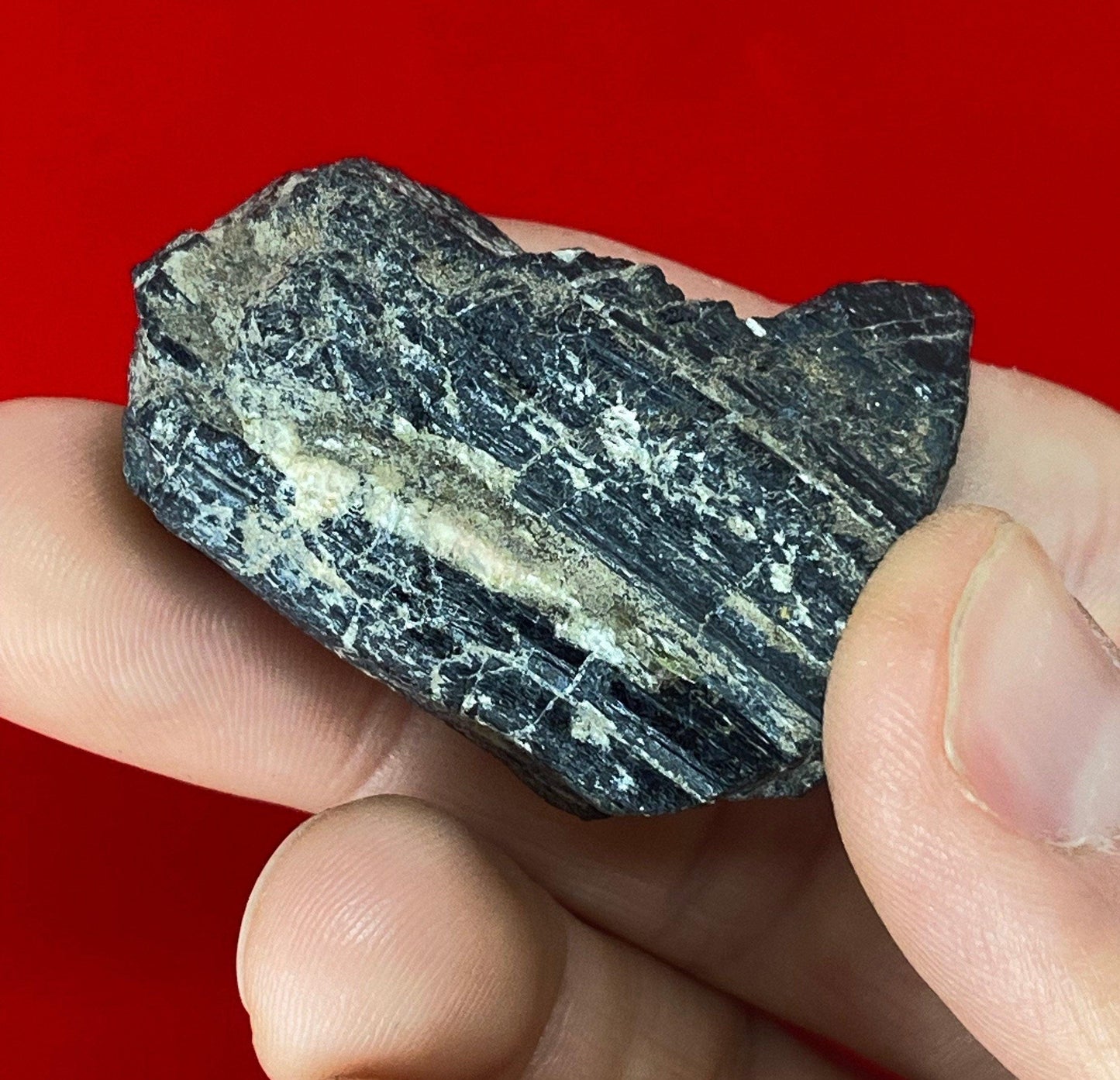 Beautiful High Quality Nigerian Black Tourmaline uncut natural stone, Psychic Protection, Rock Collection, 33.11 grams