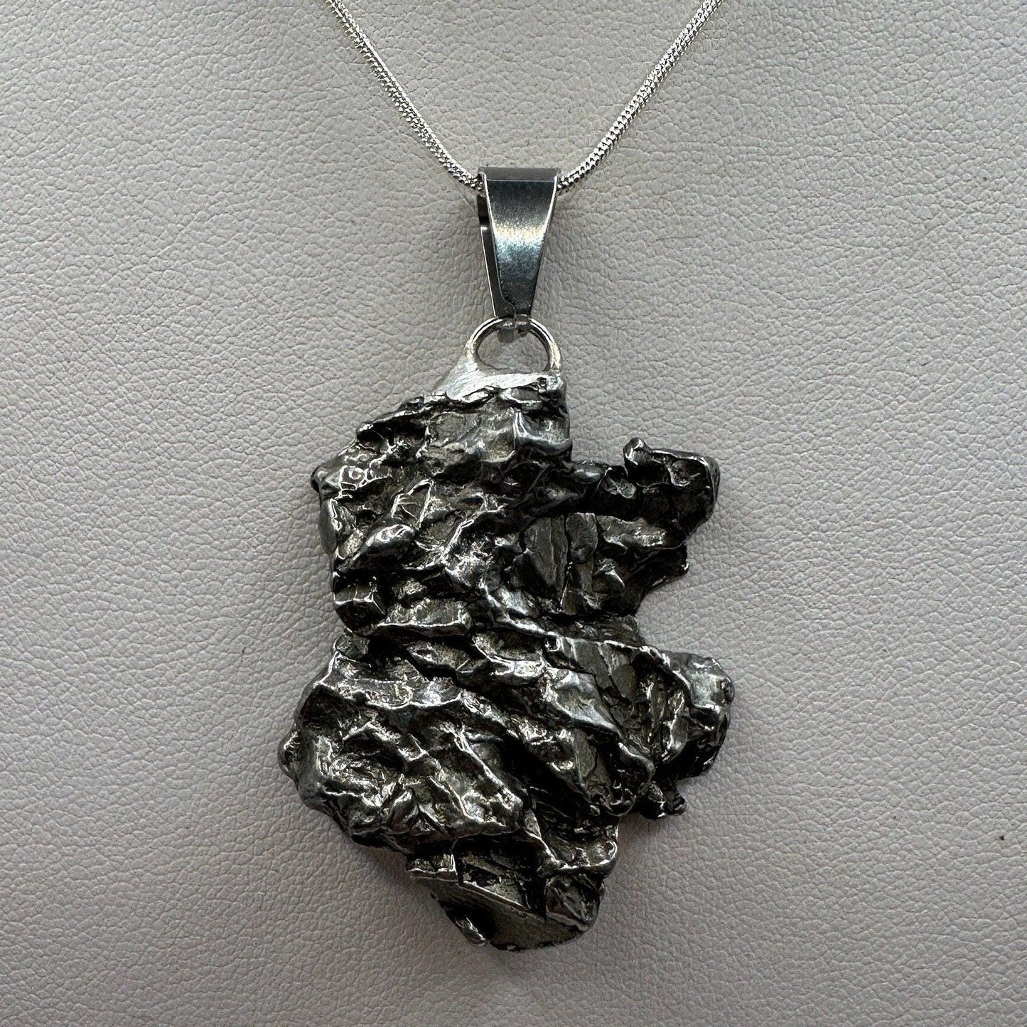 Unique and Rare Campo del Cielo Meteorite Pendant 36.17 grams, Astronomy Gift, Rare Moving Piece, Iron Meteorite, Space Gift, Space