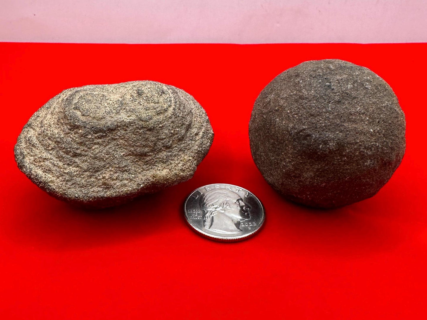 Rare Large Moqui Marbles, Pair of Stones, Shaman Stones, Southern Utah, Thunder Stones, Hopi Marbles, Sandstone, 7.0 oz|196 grams