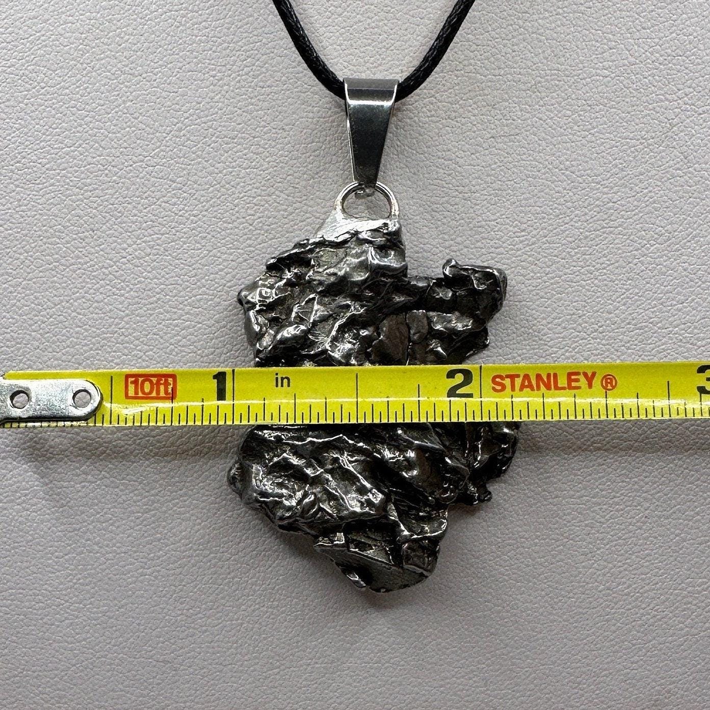 Unique and Rare Campo del Cielo Meteorite Pendant 36.17 grams, Astronomy Gift, Rare Moving Piece, Iron Meteorite, Space Gift, Space