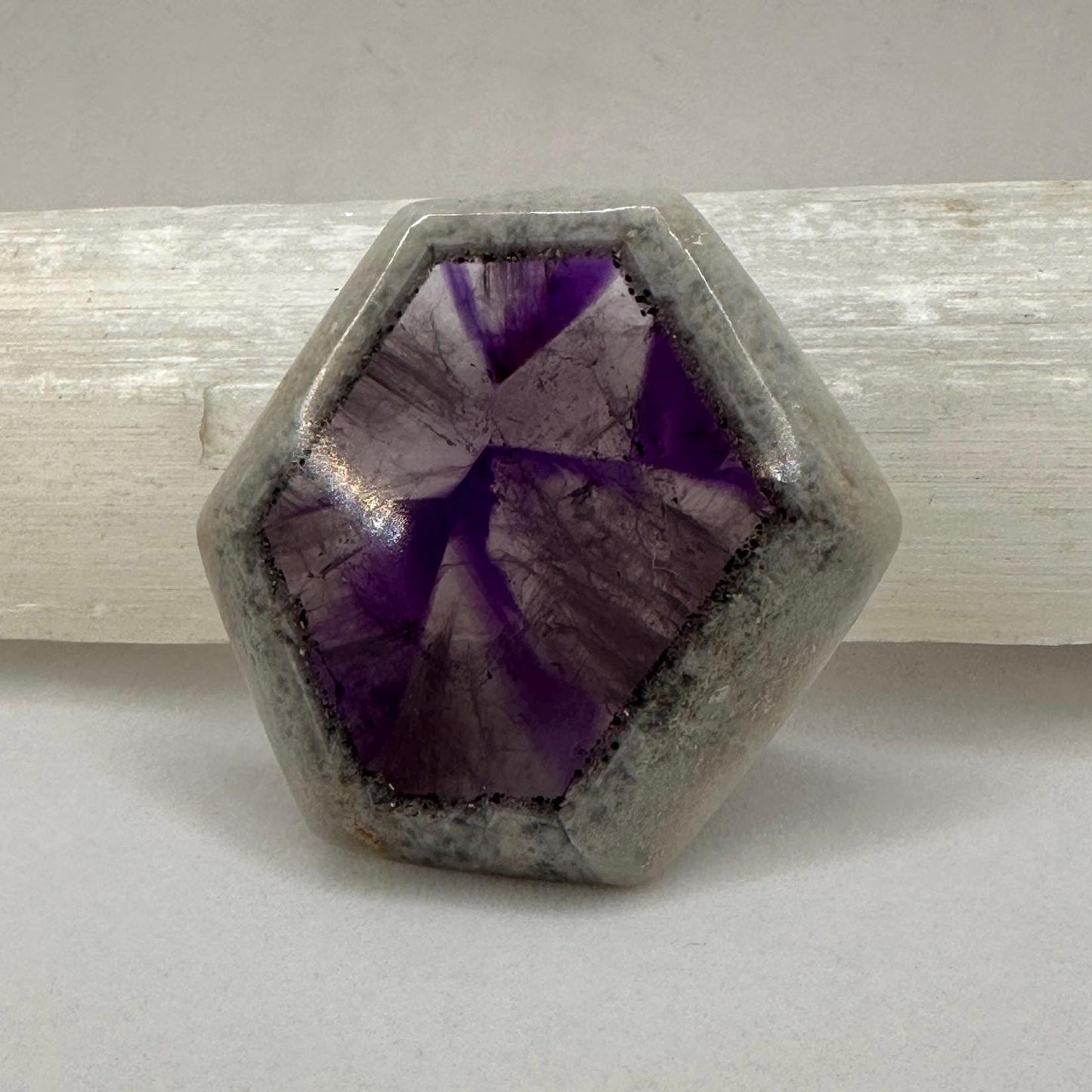 Atomic Amethyst, Trapiche Amethyst, Atomic Amethyst Slice, Amethyst Crystal, Rare Amethyst Crystal, Reiki Healing , Reiki Healing, 18.92g