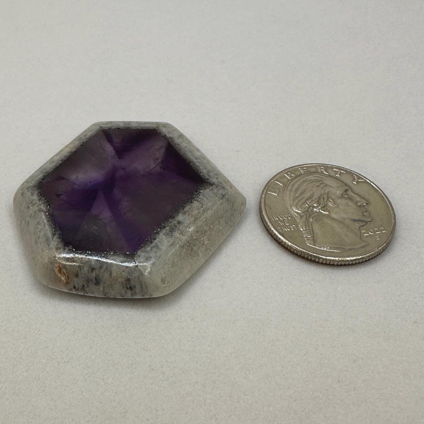 Atomic Amethyst, Trapiche Amethyst, Atomic Amethyst Slice, Amethyst Crystal, Rare Amethyst Crystal, Reiki Healing , Reiki Healing, 18.92g