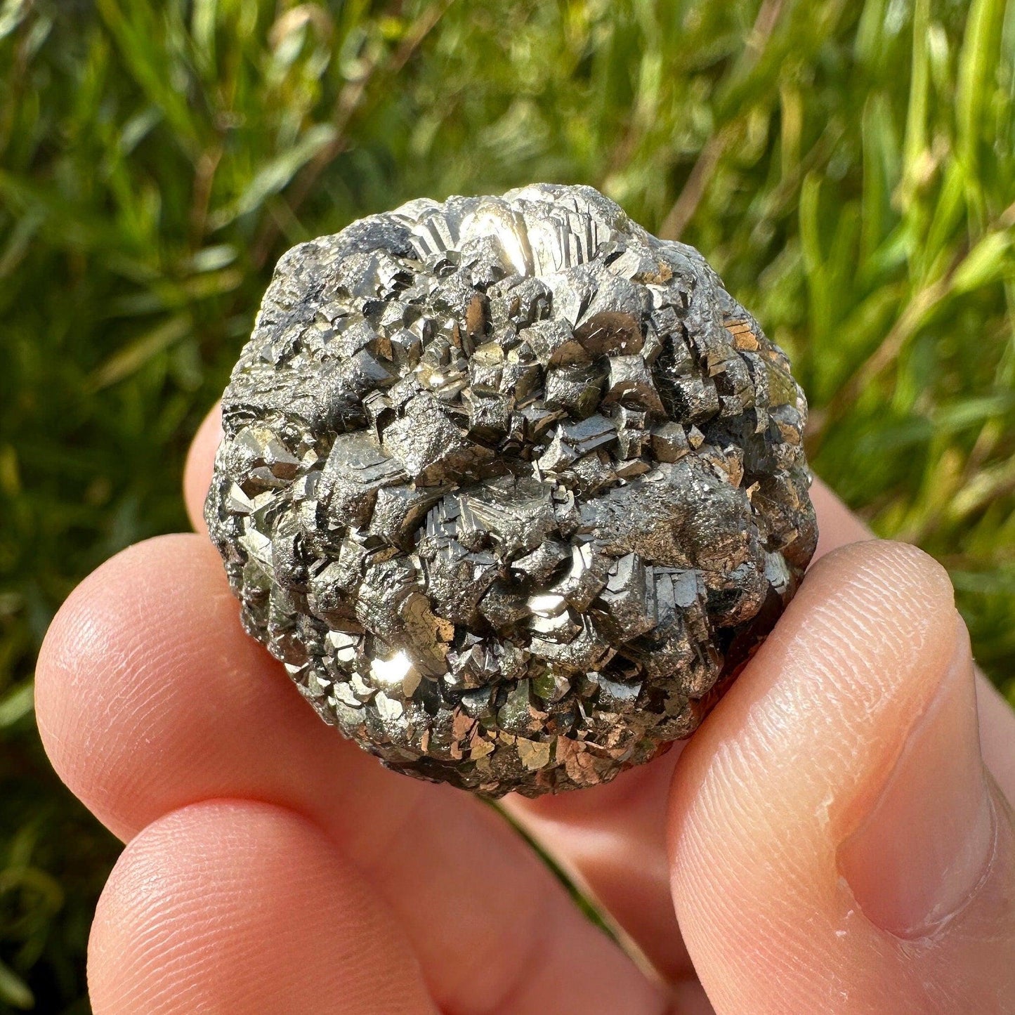 Golden Prophecy Stone, Rare and Unique, Marcasite Nodule, Crystal of Protection, Pyrite, Reiki, Rock Collection, Transformation, 52.58 grams