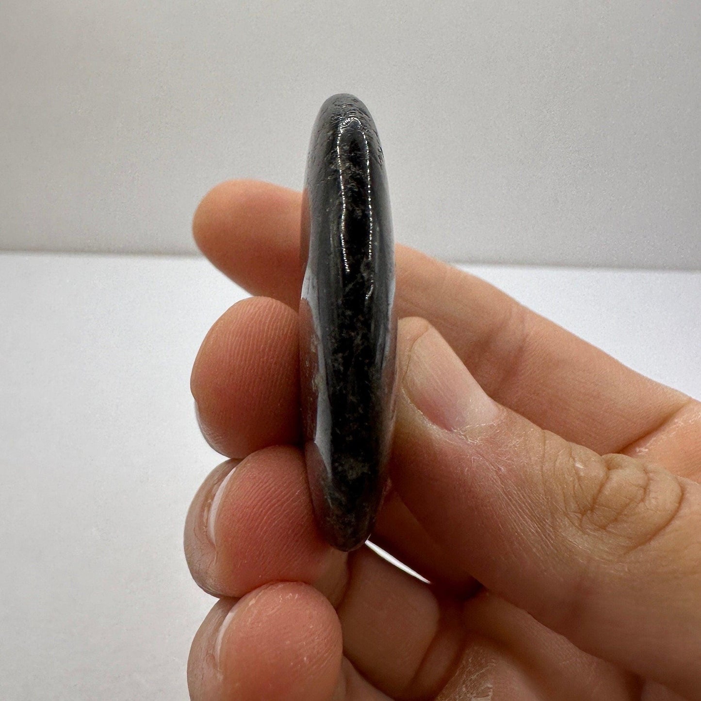 Nuummite Stone, Polished Nuummite, Greenland, Reiki, Rock Collection, Manifesting, Grounding, Energy Work, Reiki Creativity, 34.43 grams