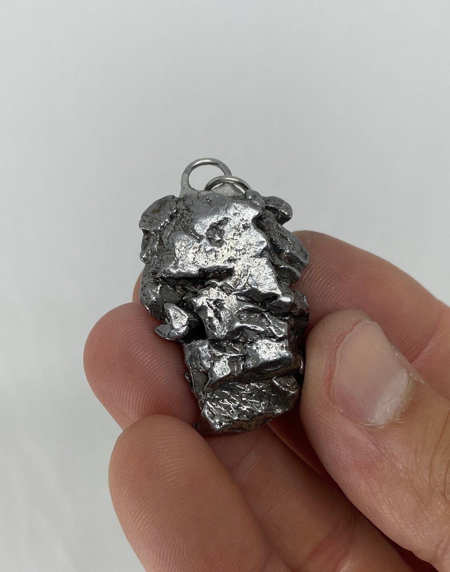 Meteorite Campo del Cielo Pendant 26.40 grams, Beautiful and unique meteorite formation, a gift from the cosmos