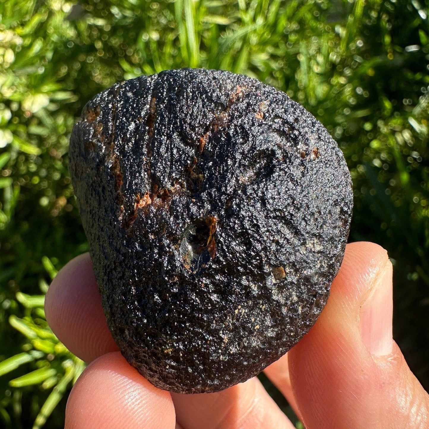 Agni Manitite, Rare Tektite, Pearl of Divine Fire, Indochinite Tektite, Rock Impactite, Reiki, Java, Indonesia, 68.22 grams, Astronomy Gift