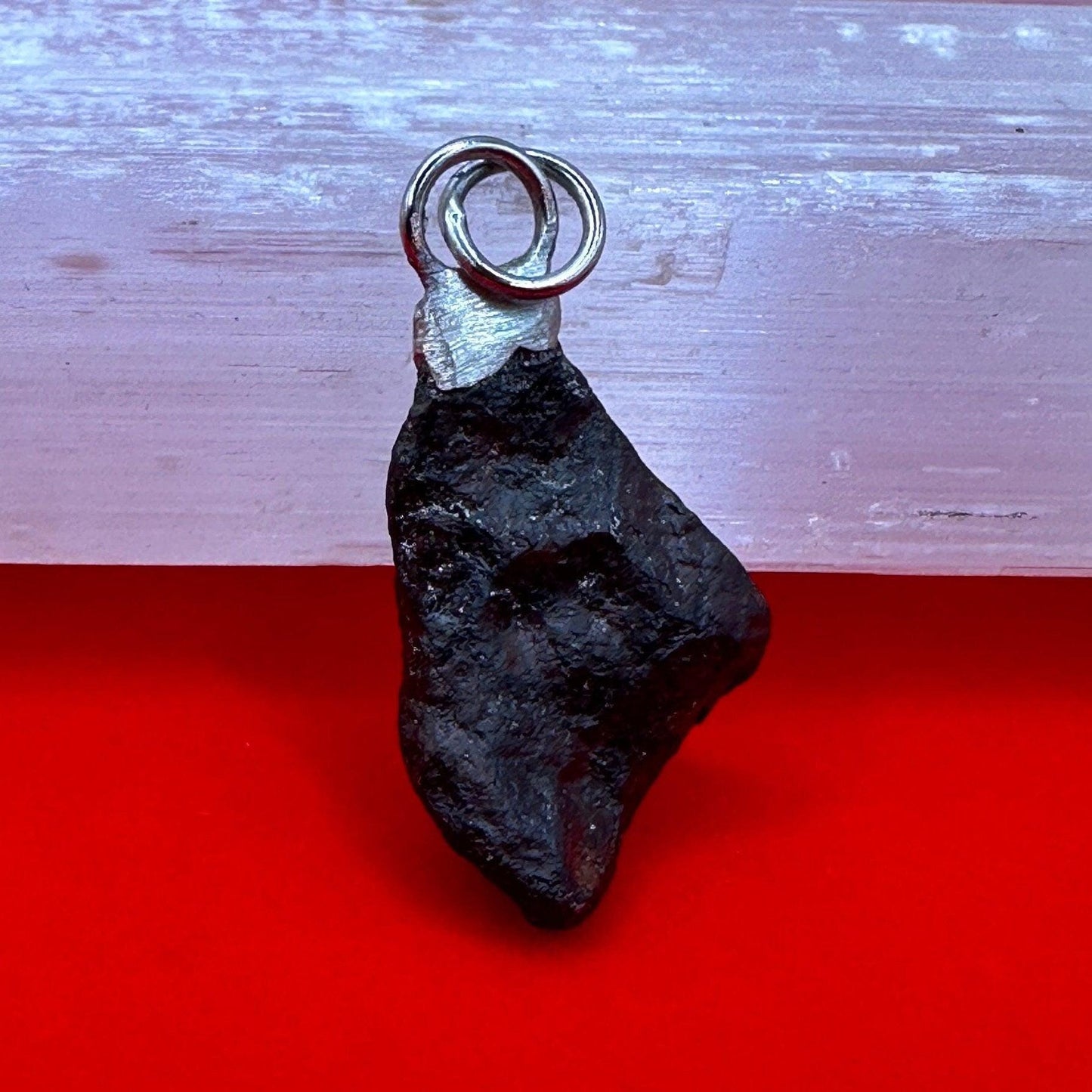 Rare Canyon Diablo Meteorite Pendant 9.32 grams, Beautiful and unique meteorite formation, Astronomy Gift, Space Gift, Iron Meteorite