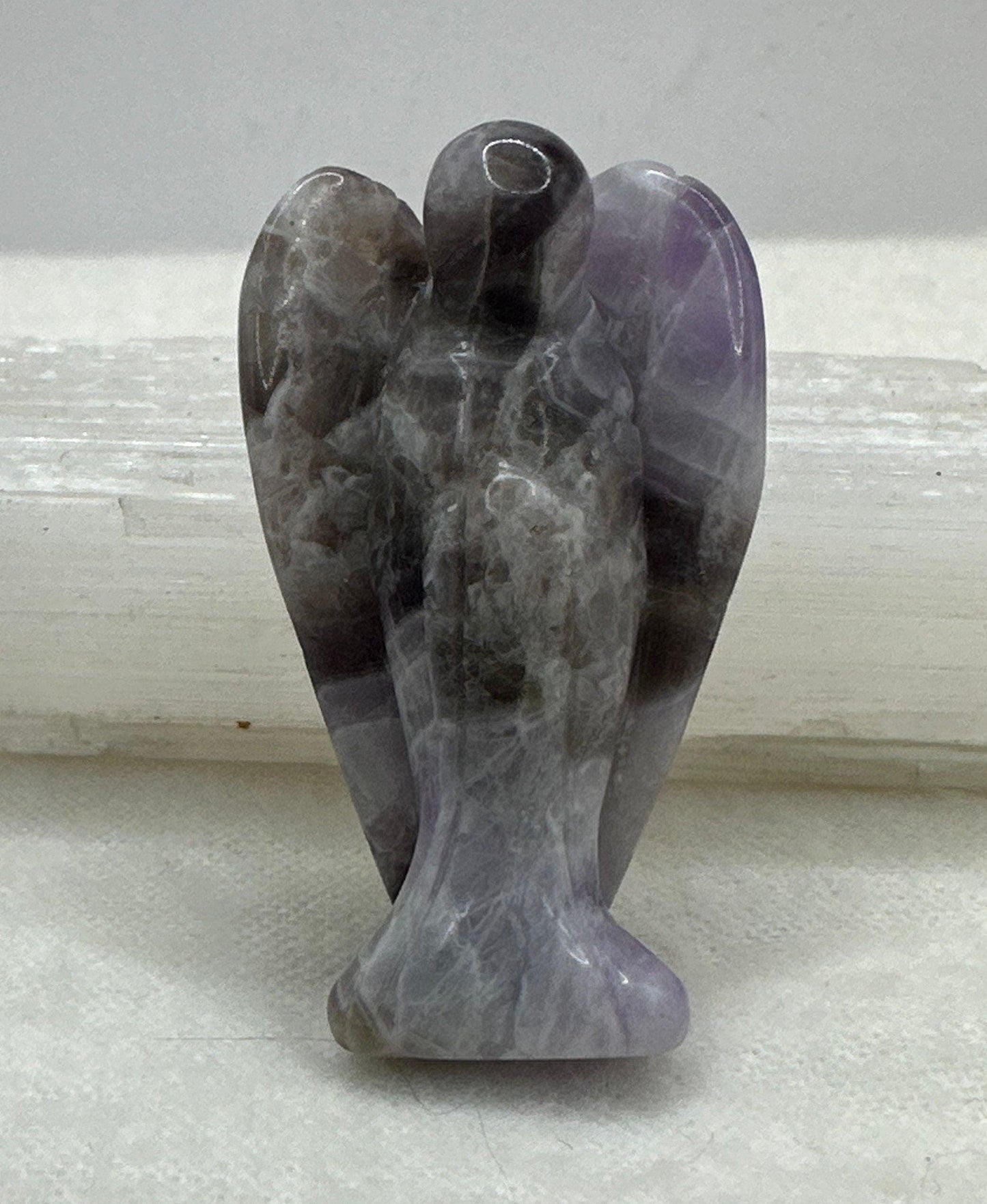 Amethyst Angel, Pocket Stone, Protection Stone, Guardian Angel, Amethyst, Amethyst Angel Figurine, Angel Figurine, 29.13 grams