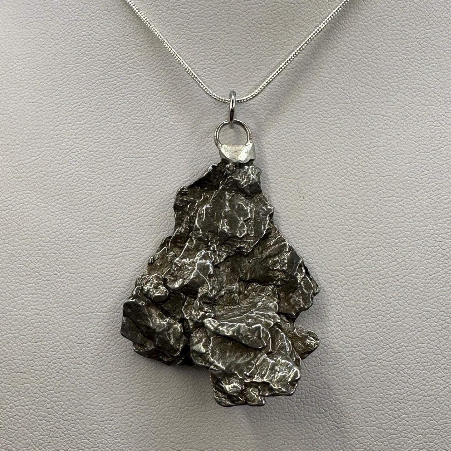 Unique and Rare Campo del Cielo Meteorite Pendant 21.02 grams, Astronomy Gift, Rare Moving Piece, Iron Meteorite, Space Gift, Space