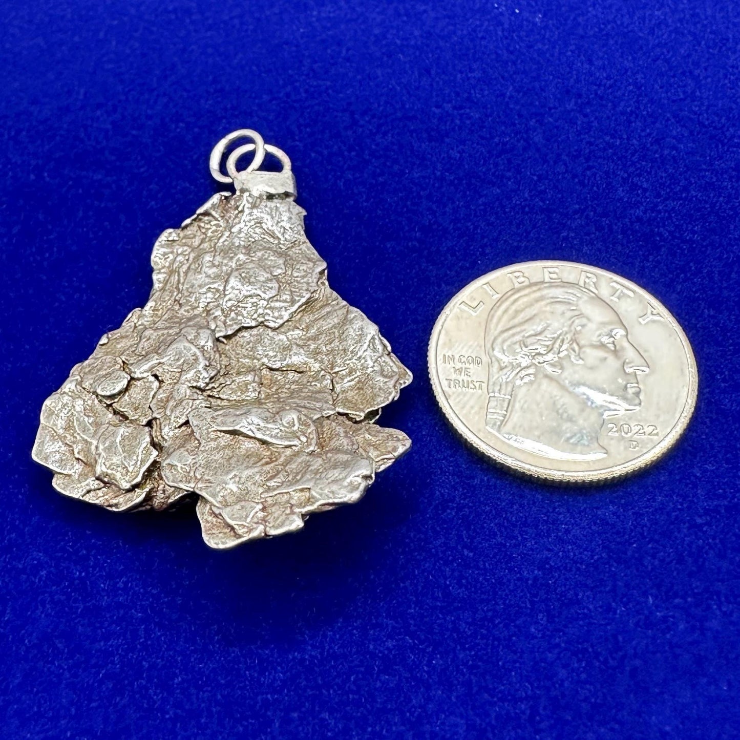 Unique and Rare Campo del Cielo Meteorite Pendant 21.02 grams, Astronomy Gift, Rare Moving Piece, Iron Meteorite, Space Gift, Space