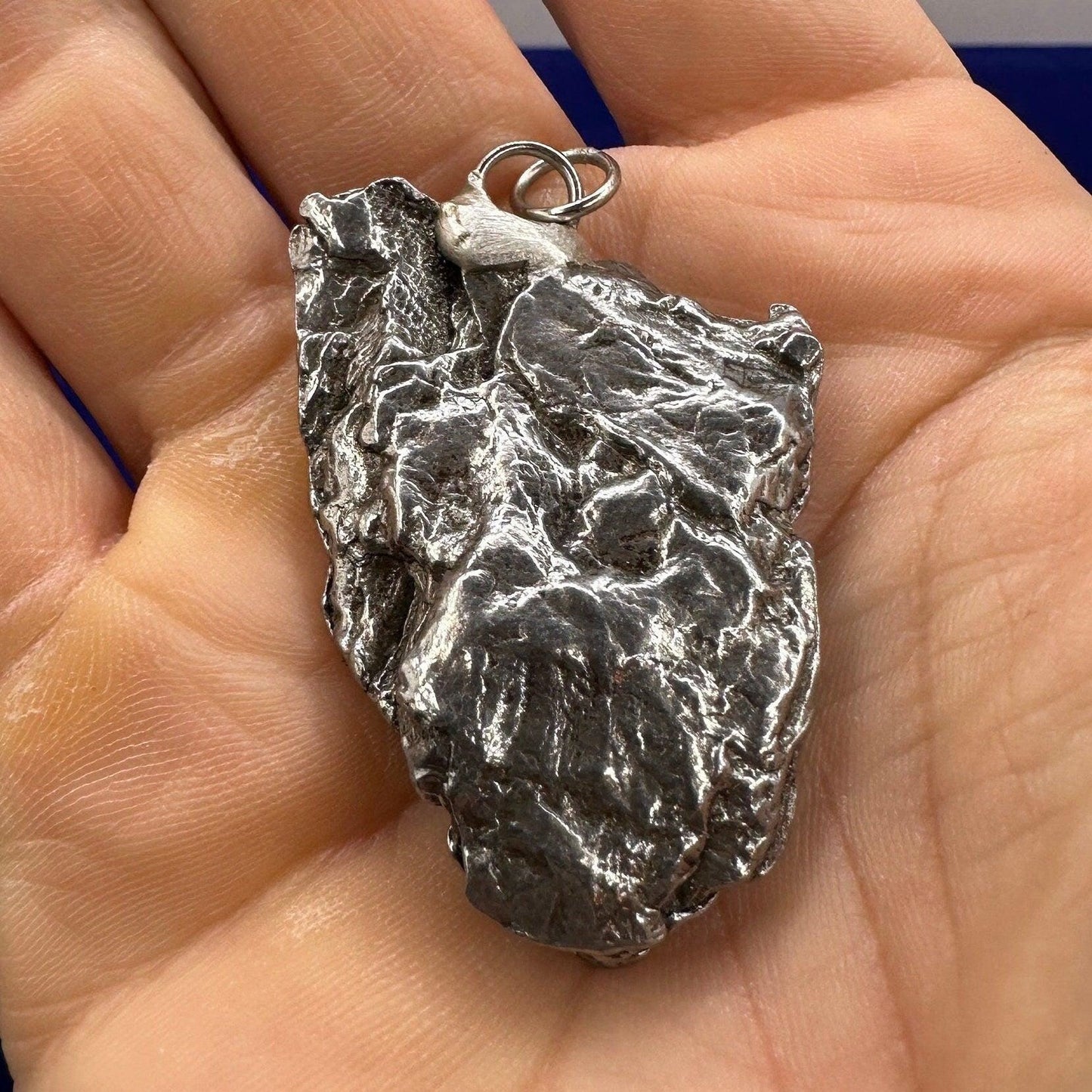 Beautiful Meteorite Campo del Cielo Pendant 34.51 grams, Astronomy Gift, Authentic Meteorite, Meteorite Jewelry, Meteorite Pendant, COA