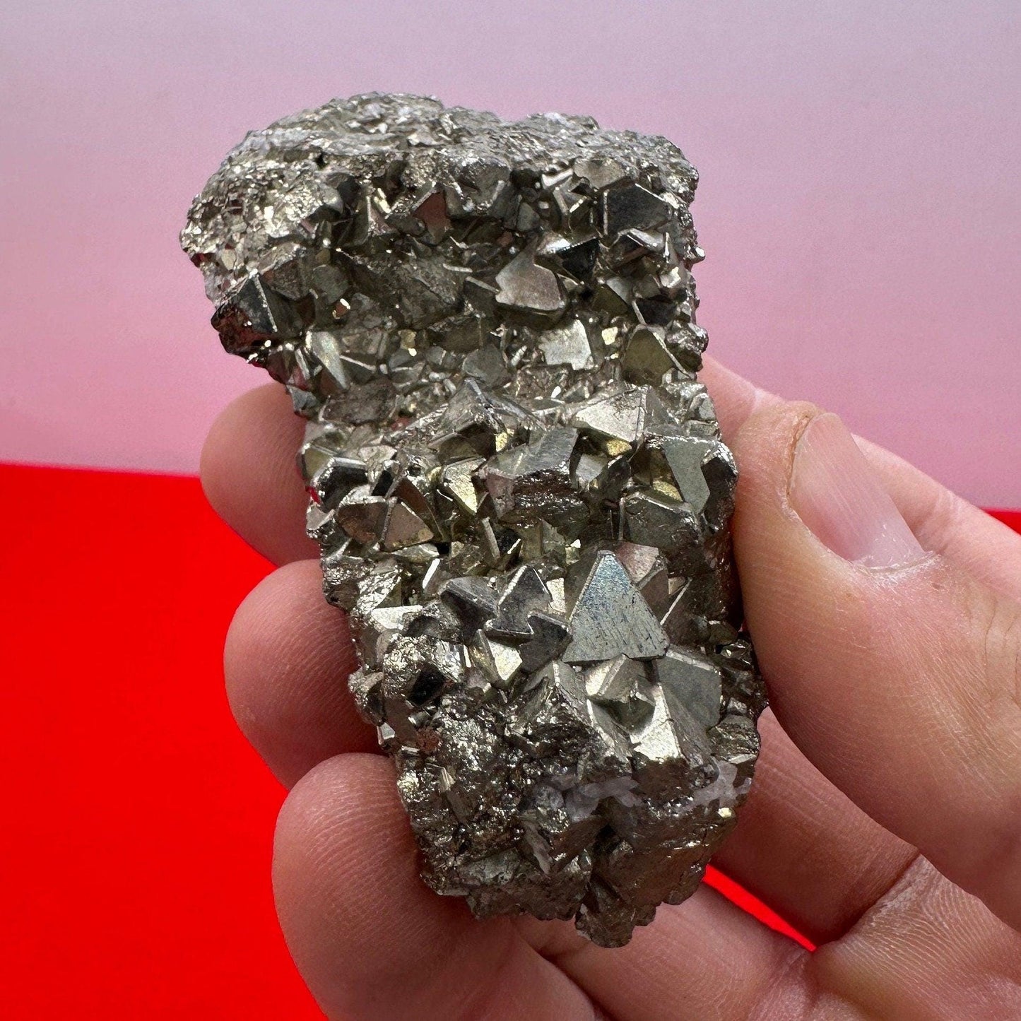 Beautiful Arizona Pyrite, Rare Triangular Shapes, Balance, Heart, Arizona Pyrite, willpower, Rock Collecting, Fools Gold, 168.42g |5.9 oz