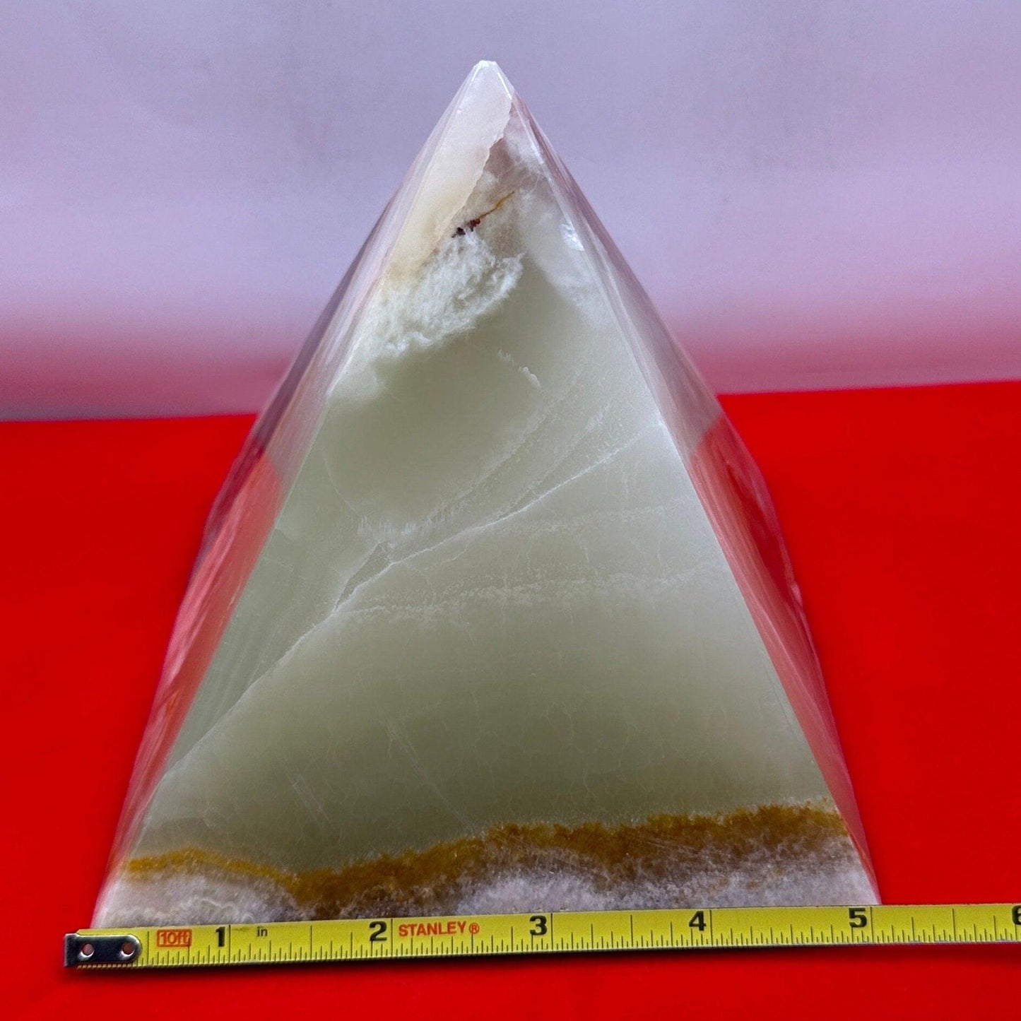 Beautiful High Quality Green Onyx Pyramid, Rock Collection, Home Decor, Office Decor, Reiki,Onyx, Heart Chakra, Energy Work, 4 lb 8.5 ounces