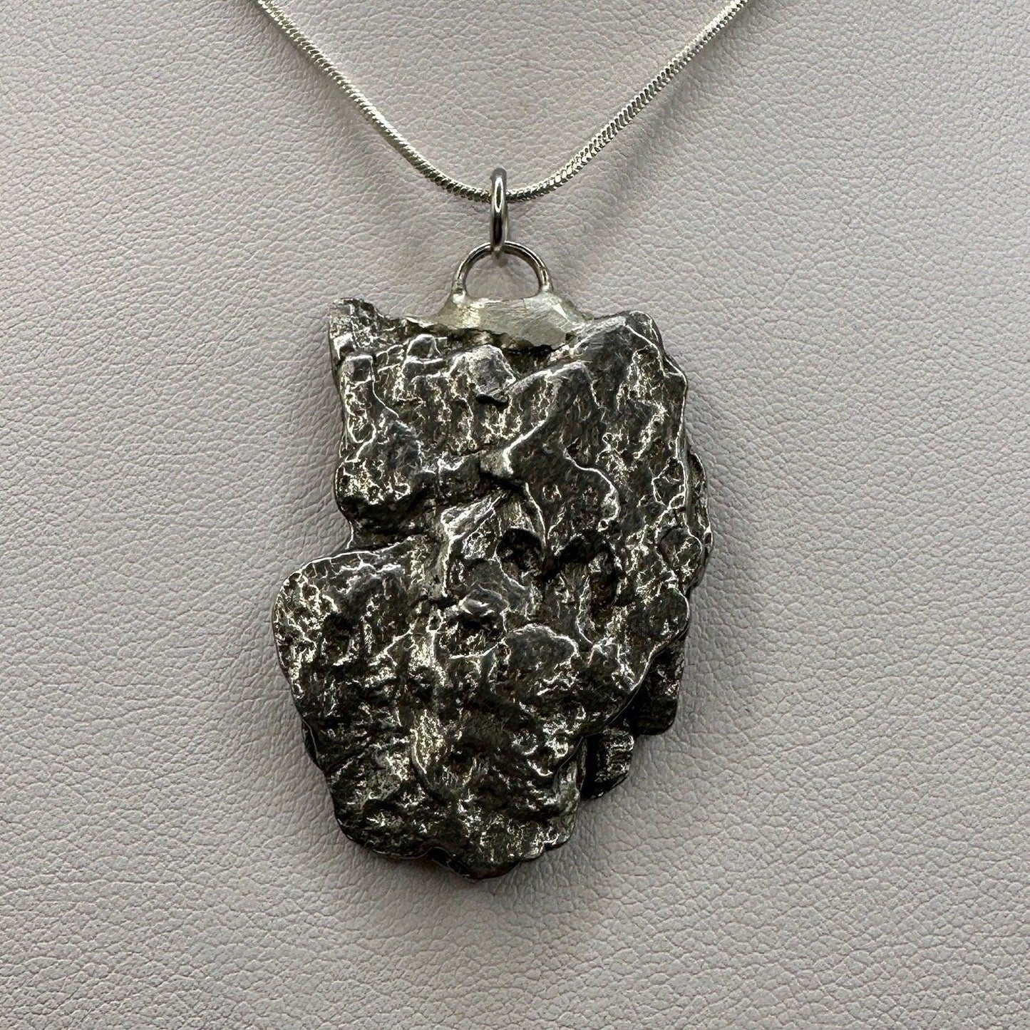 Beautiful Meteorite Campo del Cielo Pendant 19.62 grams, Astronomy Gift, Authentic Meteorite, Meteorite Jewelry, Meteorite Pendant, COA