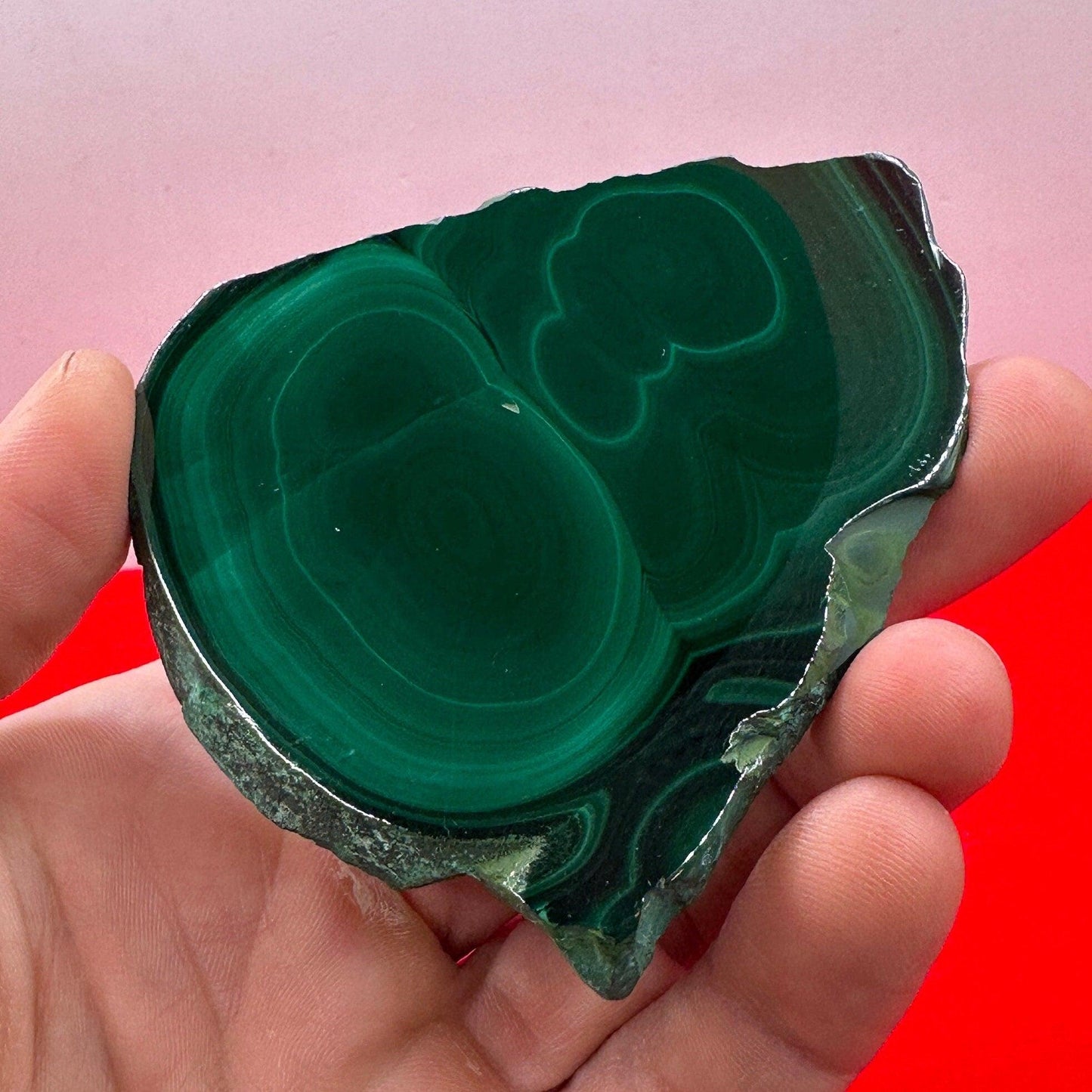 Polished Malachite Slice, High Quality Malachite, Excellent Quality Malachite Slab, Heart Chakra, Protection, Healing Stone, 97.53 grams