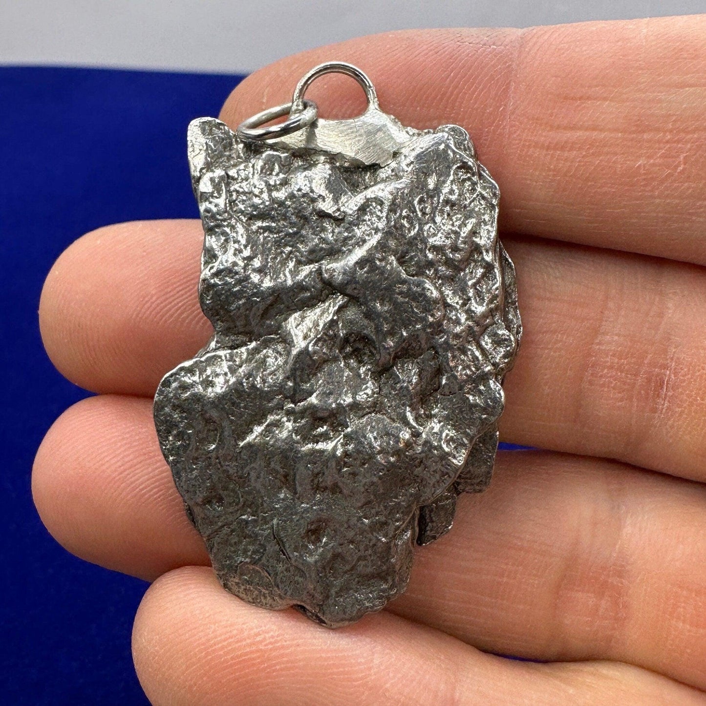 Beautiful Meteorite Campo del Cielo Pendant 19.62 grams, Astronomy Gift, Authentic Meteorite, Meteorite Jewelry, Meteorite Pendant, COA