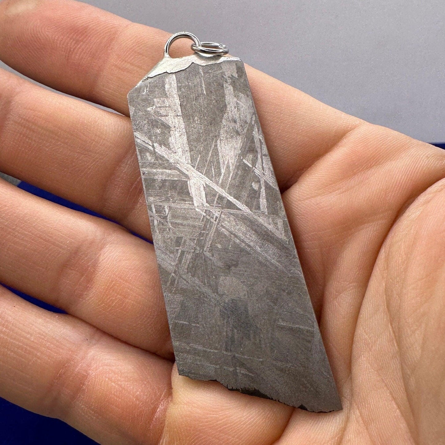 Meteorite Pendant Muonionalusta 32.11 grams, Etched and Polished, Sweden, Genuine Meteorite, Astronomy Gift, Space Gift, Iron Meteorites