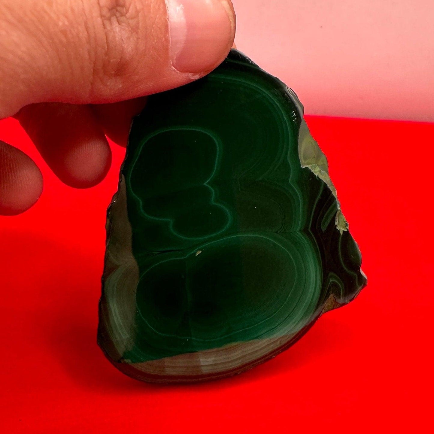 Polished Malachite Slice, High Quality Malachite, Excellent Quality Malachite Slab, Heart Chakra, Protection, Healing Stone, 97.53 grams