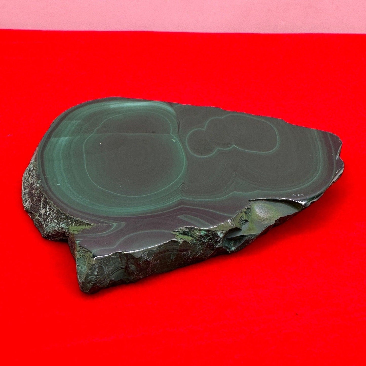 Polished Malachite Slice, High Quality Malachite, Excellent Quality Malachite Slab, Heart Chakra, Protection, Healing Stone, 97.53 grams