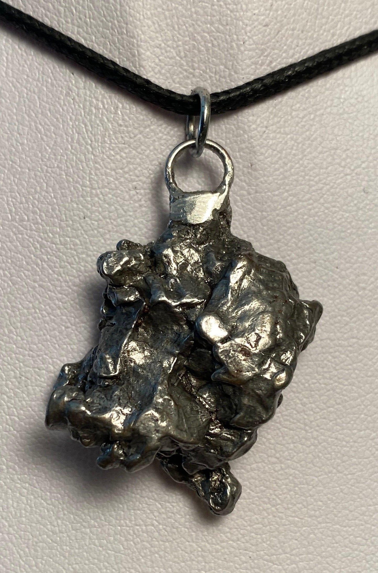 Meteorite Campo del Cielo Nugget Pendant 24.49 grams, unique shape, a gift from the cosmos