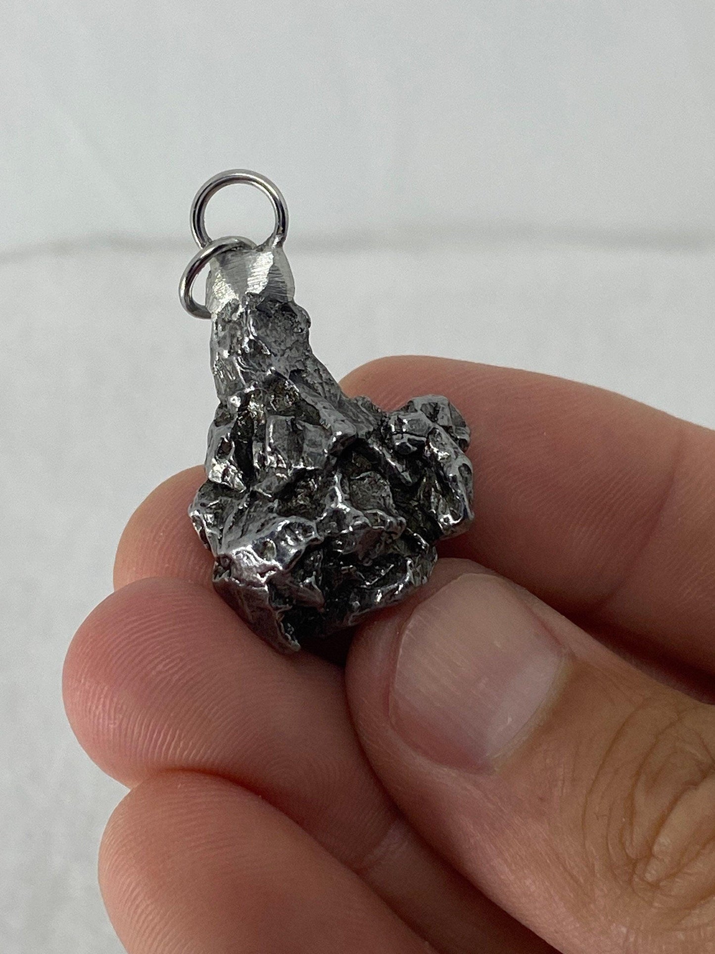 Meteorite Campo del Cielo Nugget Pendant 16.94 grams, unique shape, a gift from the cosmos