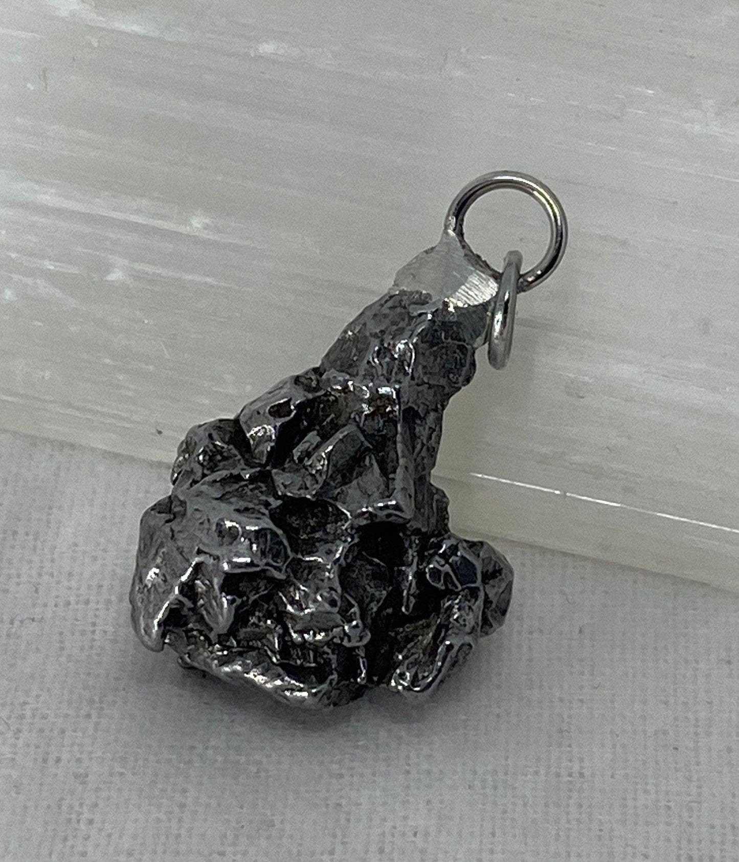 Meteorite Campo del Cielo Nugget Pendant 16.94 grams, unique shape, a gift from the cosmos