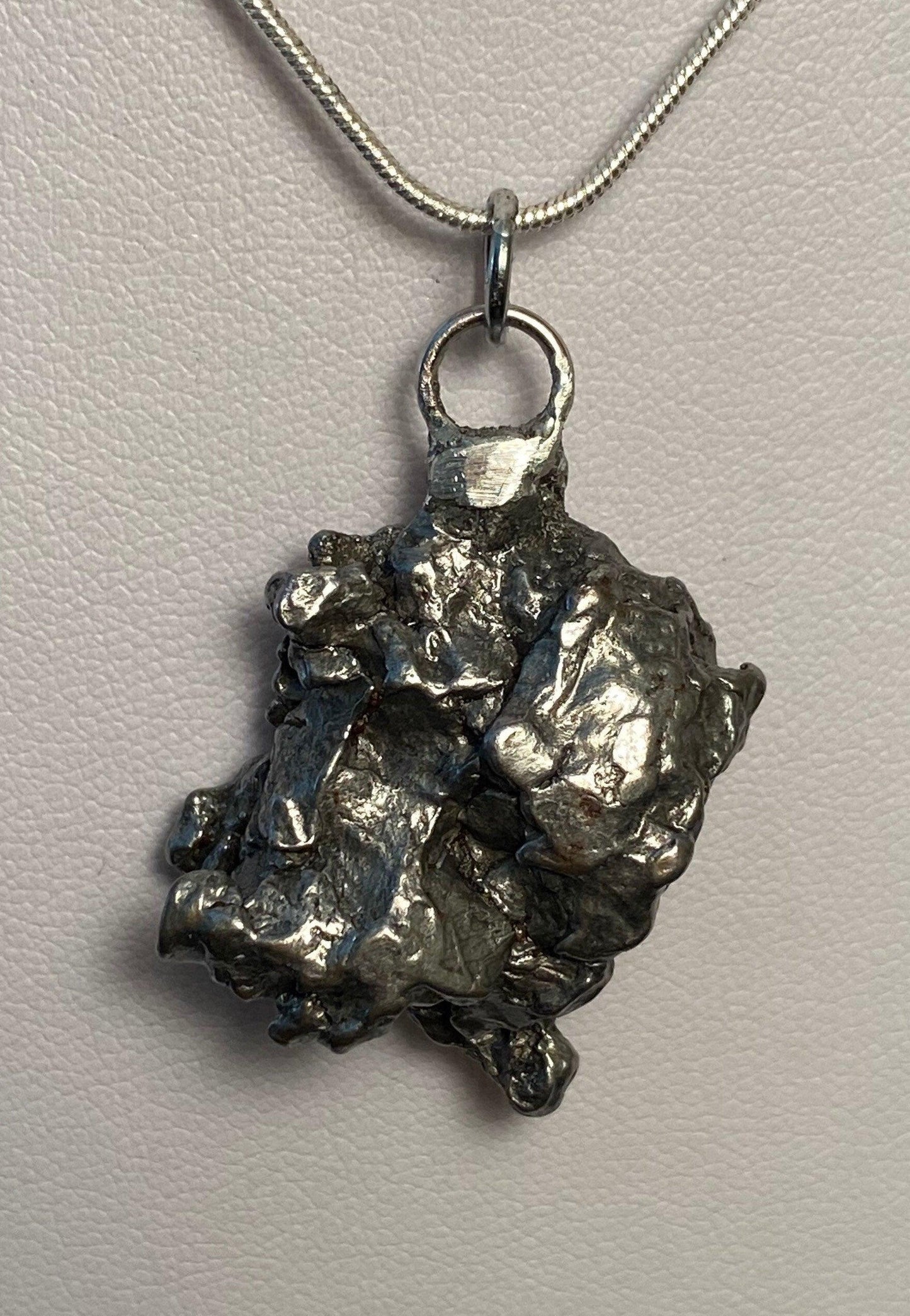 Meteorite Campo del Cielo Nugget Pendant 24.49 grams, unique shape, a gift from the cosmos