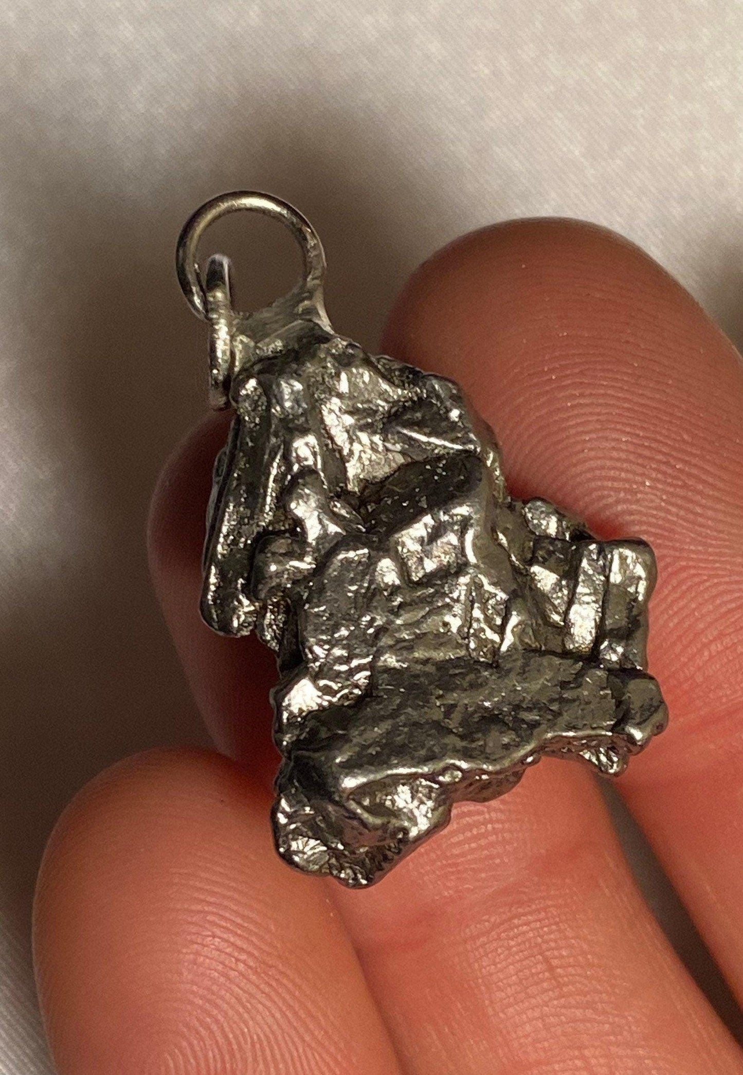 Meteorite Campo del Cielo Pendant, Astronomy Gift, Authentic Meteorite Pendant, Meteorite Jewelry, Space Gift, Space, COA,  17.78 Grams