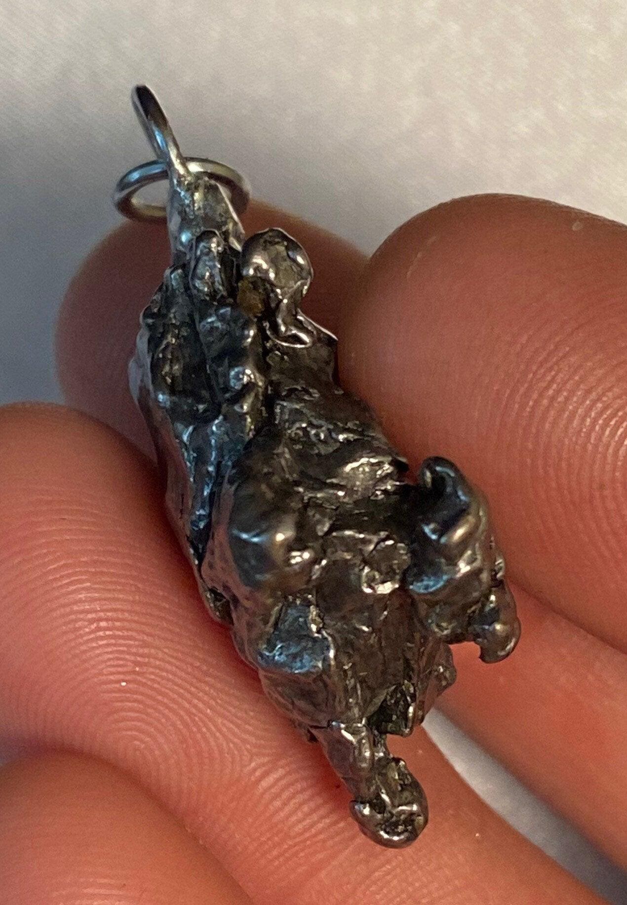 Meteorite Campo del Cielo Nugget Pendant 24.49 grams, unique shape, a gift from the cosmos