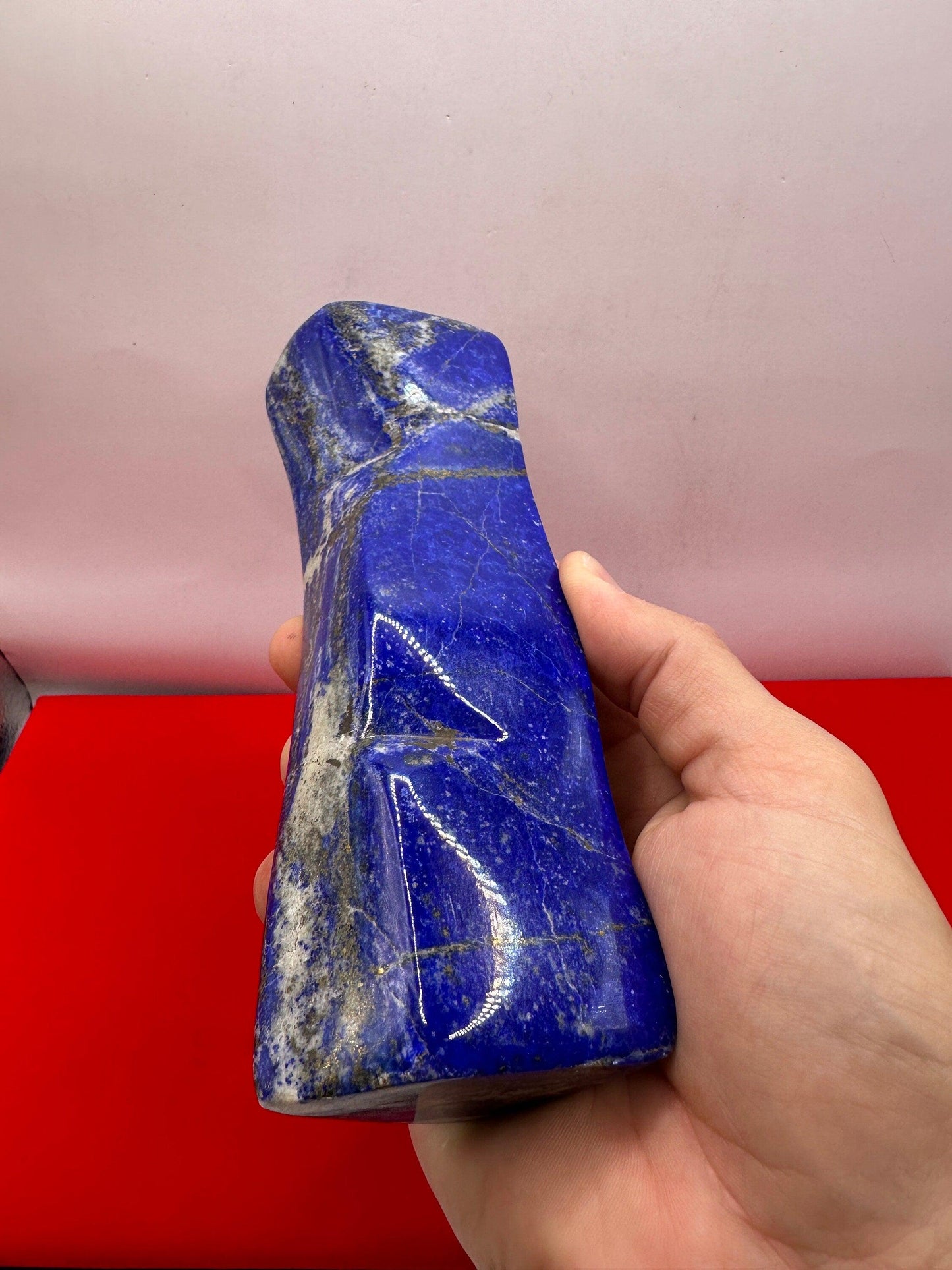 Beautiful High Quality Lapis Lazuli Stone Slab, Rock Collection, Home Decor, Reiki, Throat Chakra, Energy Work, 1 lbs 8.5 ounces