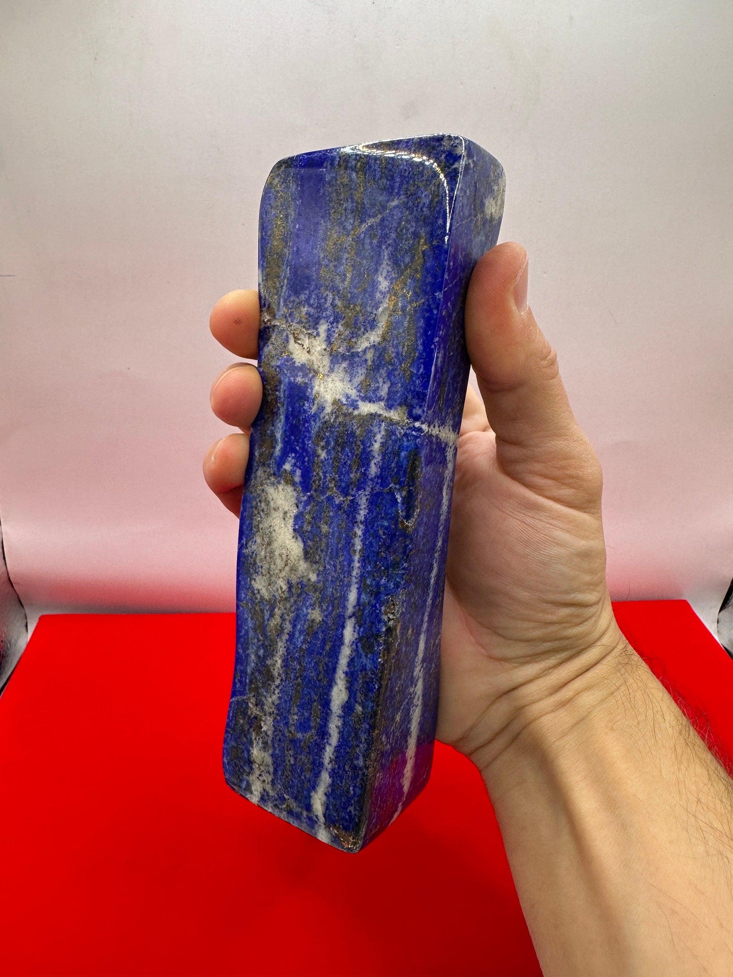 Beautiful High Quality Lapis Lazuli Stone Slab, Rock Collection, Home Decor, Reiki, Throat Chakra, Energy Work, 1 lbs 8.5 ounces