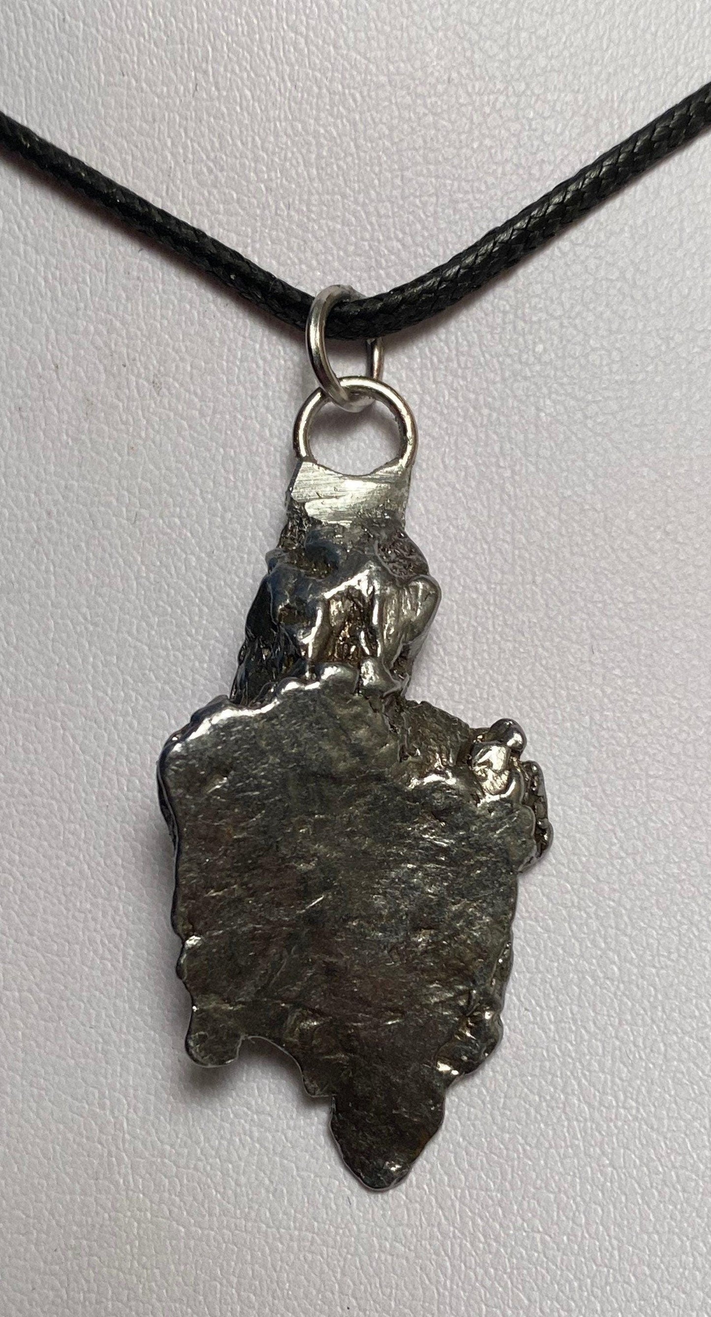 Meteorite Campo del Cielo Nugget Pendant 14.71 grams, a beautiful and unique shape, beautiful shiny smooth back,a gift from the cosmos